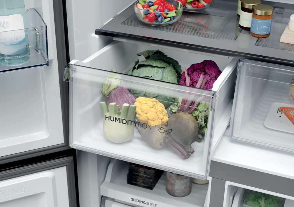 Haier Kühl-/Gefrierkombination »HCR39F19ENPT« 190,5 cm hoch 90,8 cm breit Humidity Zone: Obst, Gemüse und Salat 2x länger frisch halten