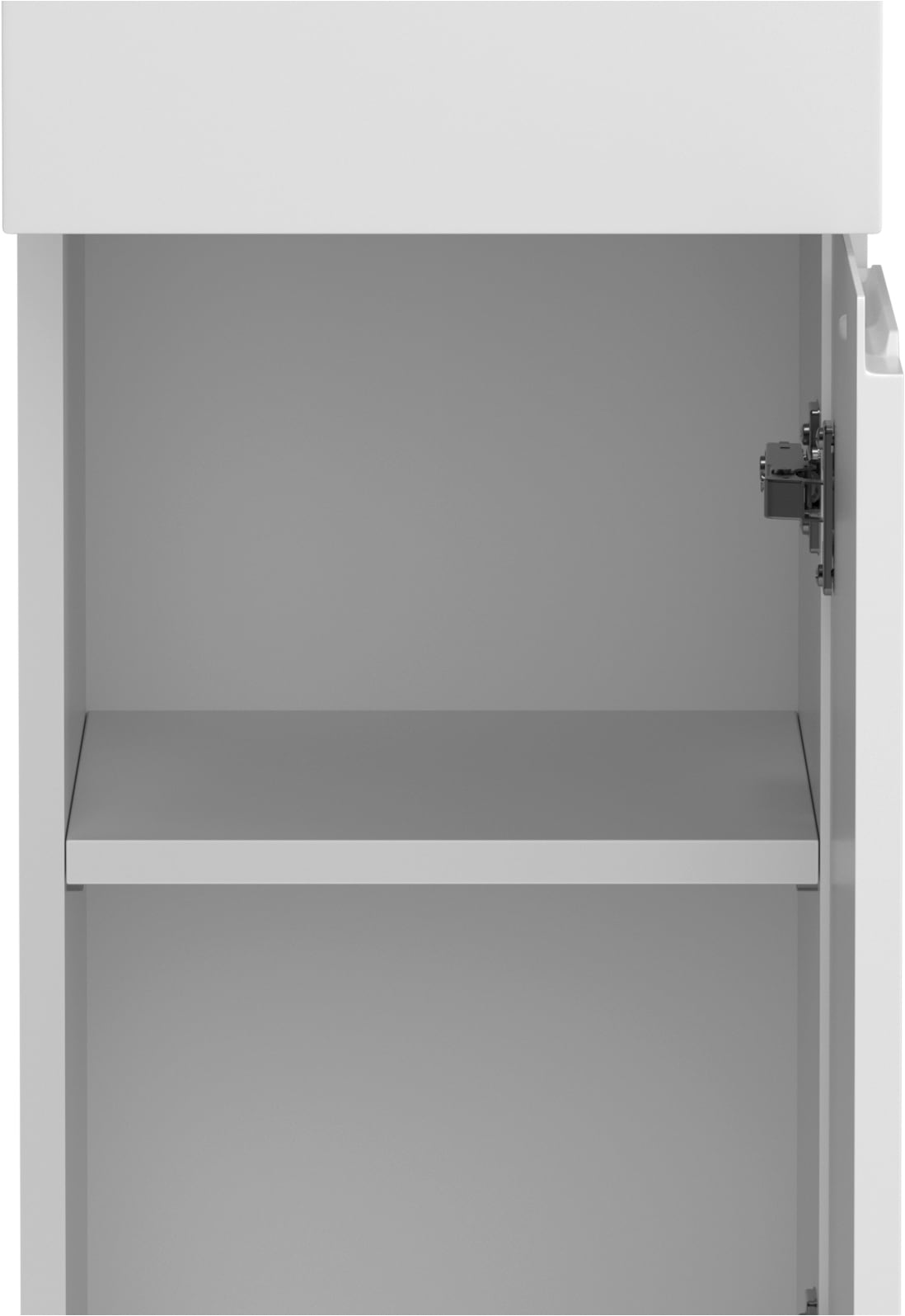 welltime Unterschrank »CABO, gedämpfte Scharniere, Softclose-Auszug« matt weiß, griffloses Design, reversibel