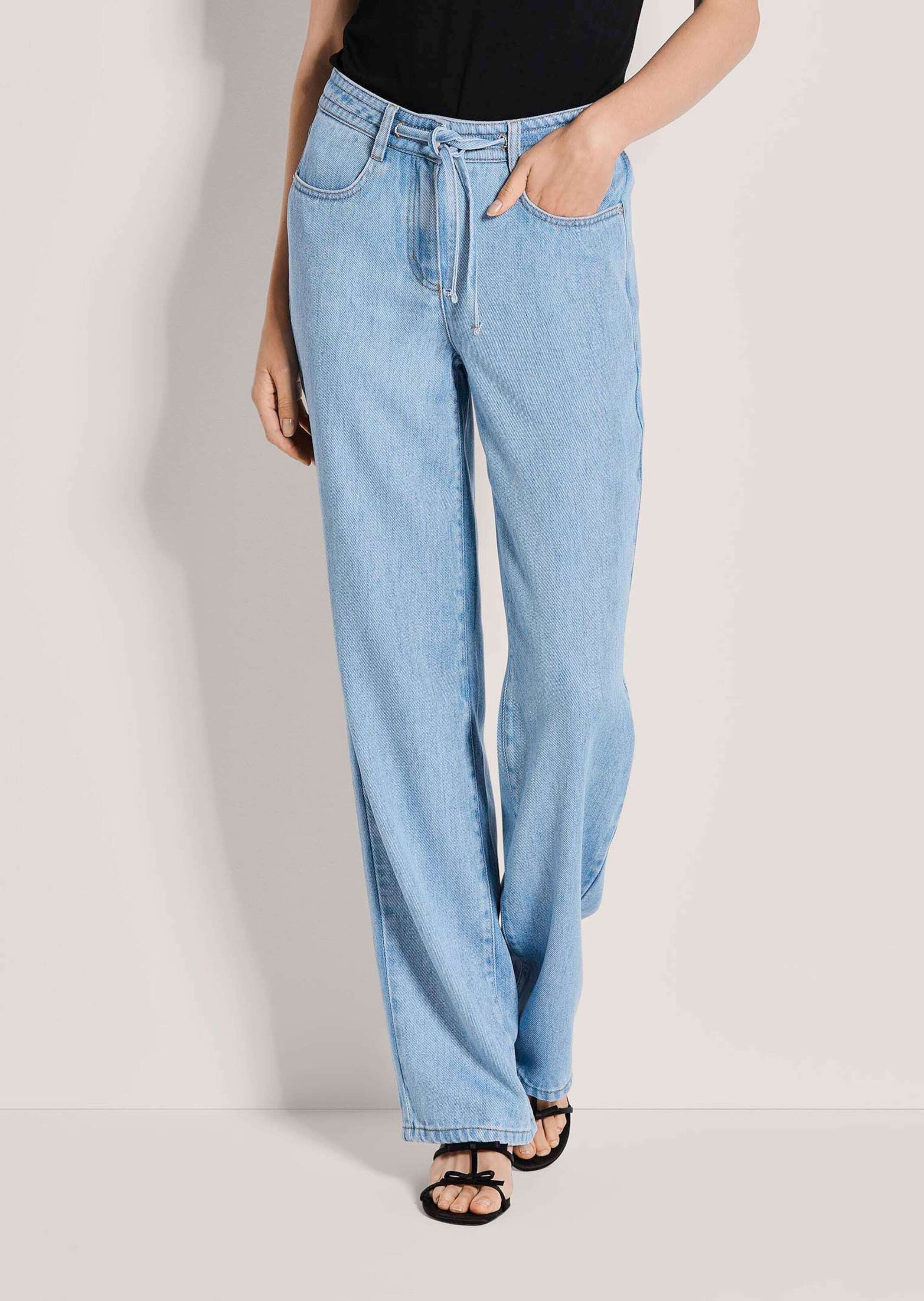 Thumbnail - MADELEINE Regular-fit-Jeans "Jeans Sommerjeans mit Bindeband"