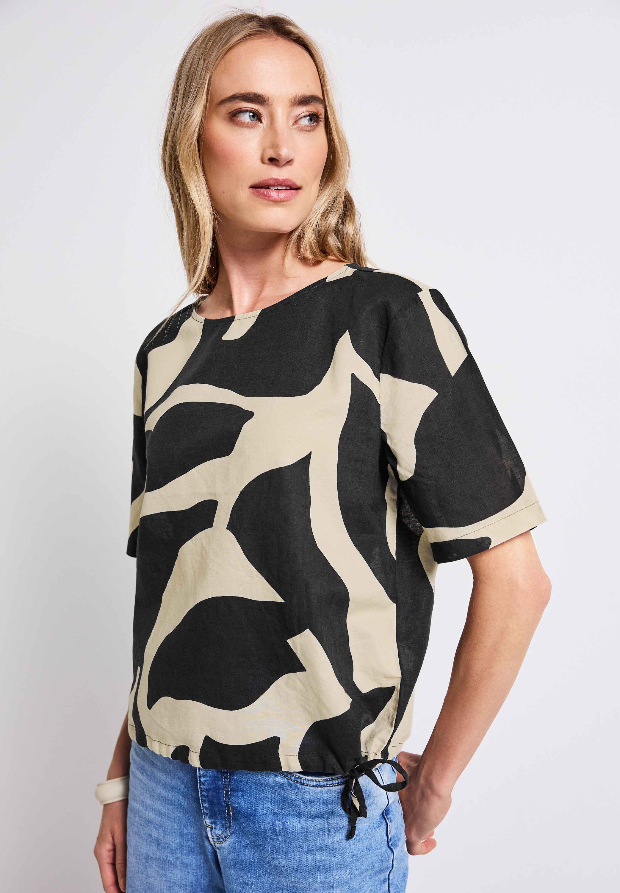 STREET ONE Shirtbluse, mit Tunnelzugsaum günstig online kaufen