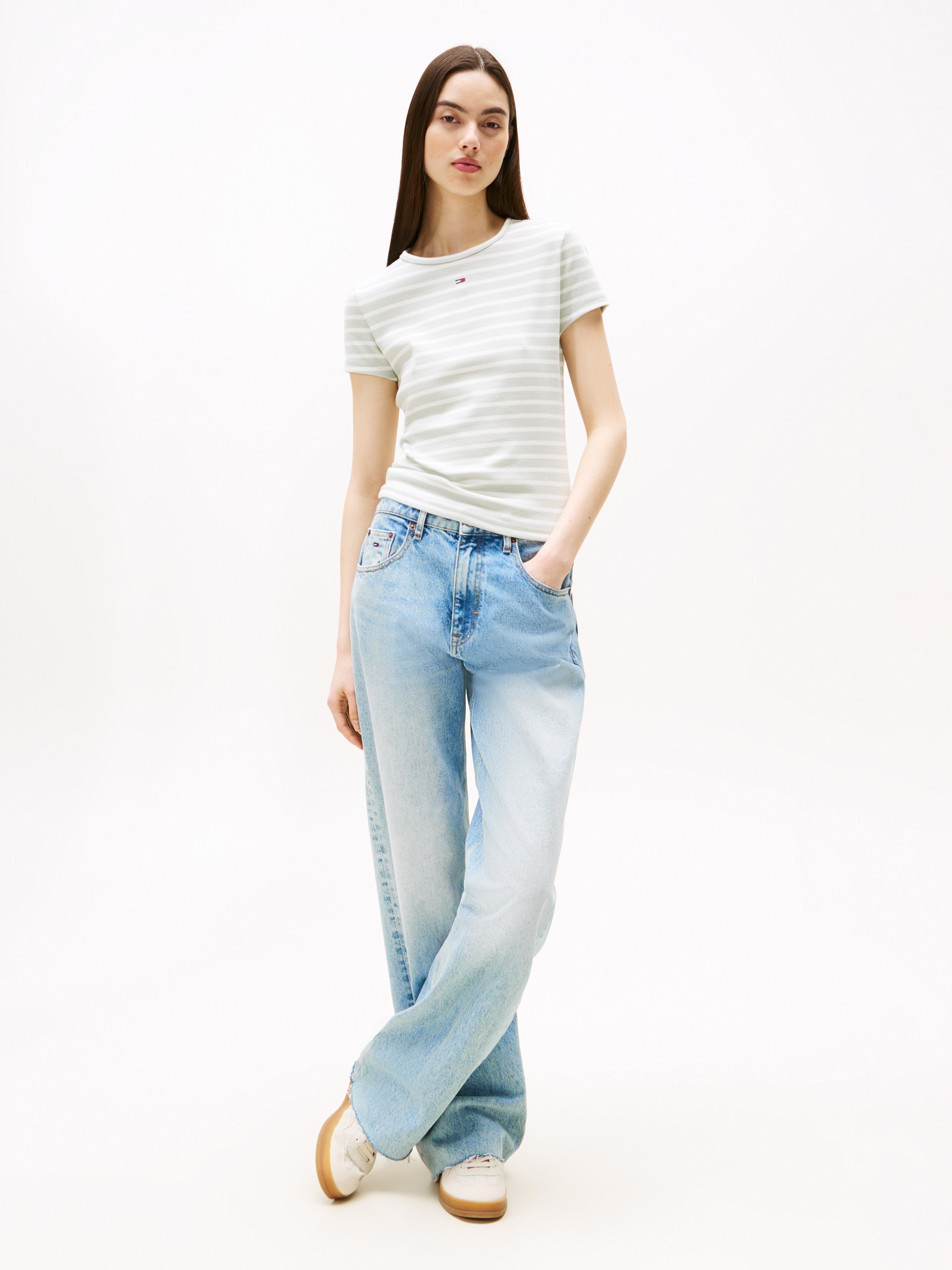 Tommy Jeans T-Shirt "TJW SLIM ESSENTIAL RIB SS", mit gerippter Struktur günstig online kaufen