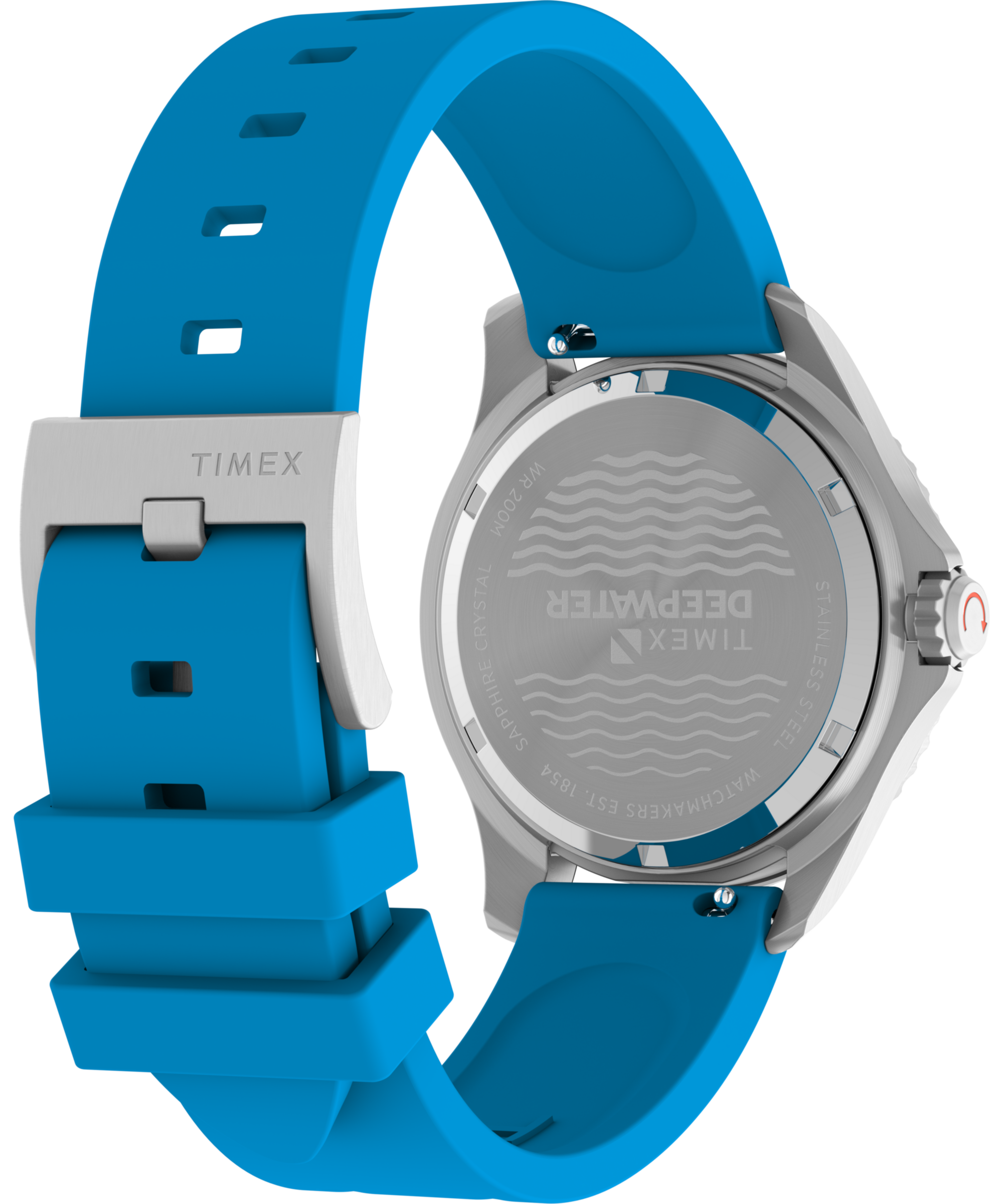 Timex Quarzuhr »DEEP WATER MERIDIAN 38 mm« Armbanduhr, Damenuhr, Leuchtzeiger, Kautschukarmband