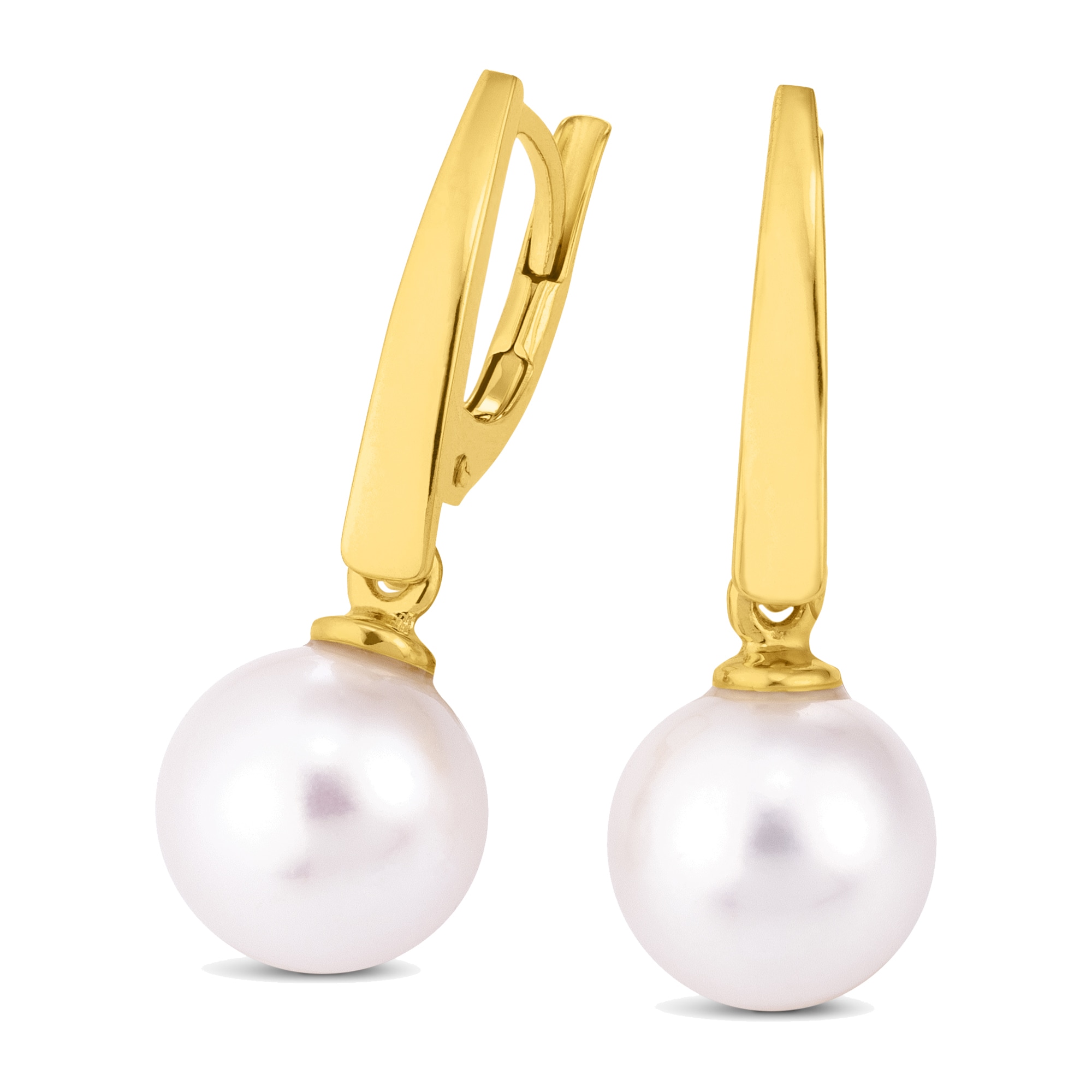 Orolino Paar Ohrhänger »585 Gold Perle weiß 7,5-8,0mm«