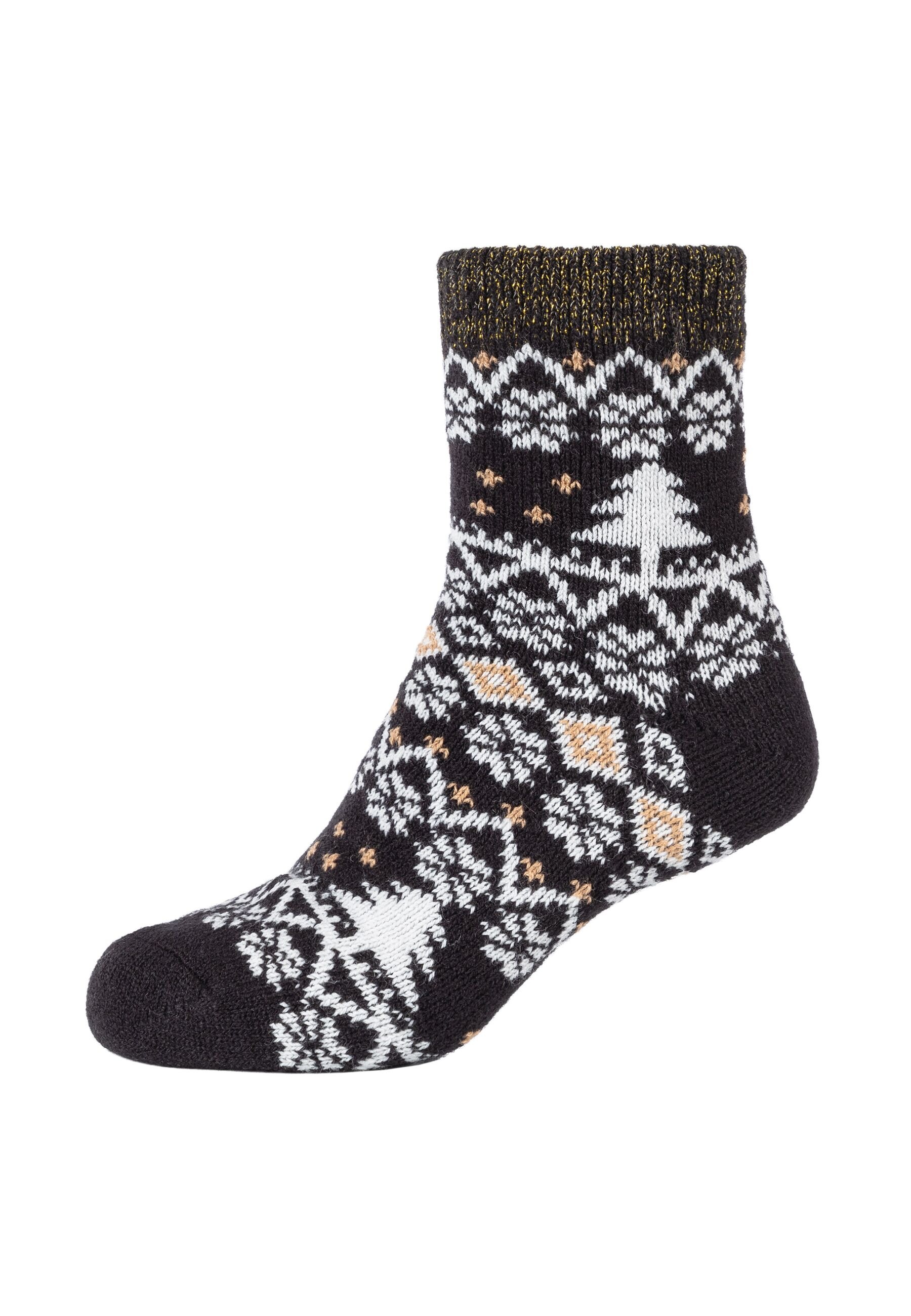 Camano Kurzsocken »Kurzsocken 2er Pack« 2er Pack Kuschelig warme Qualität für kalte Tage, Elegante Lurex-Details für feinen Glanz