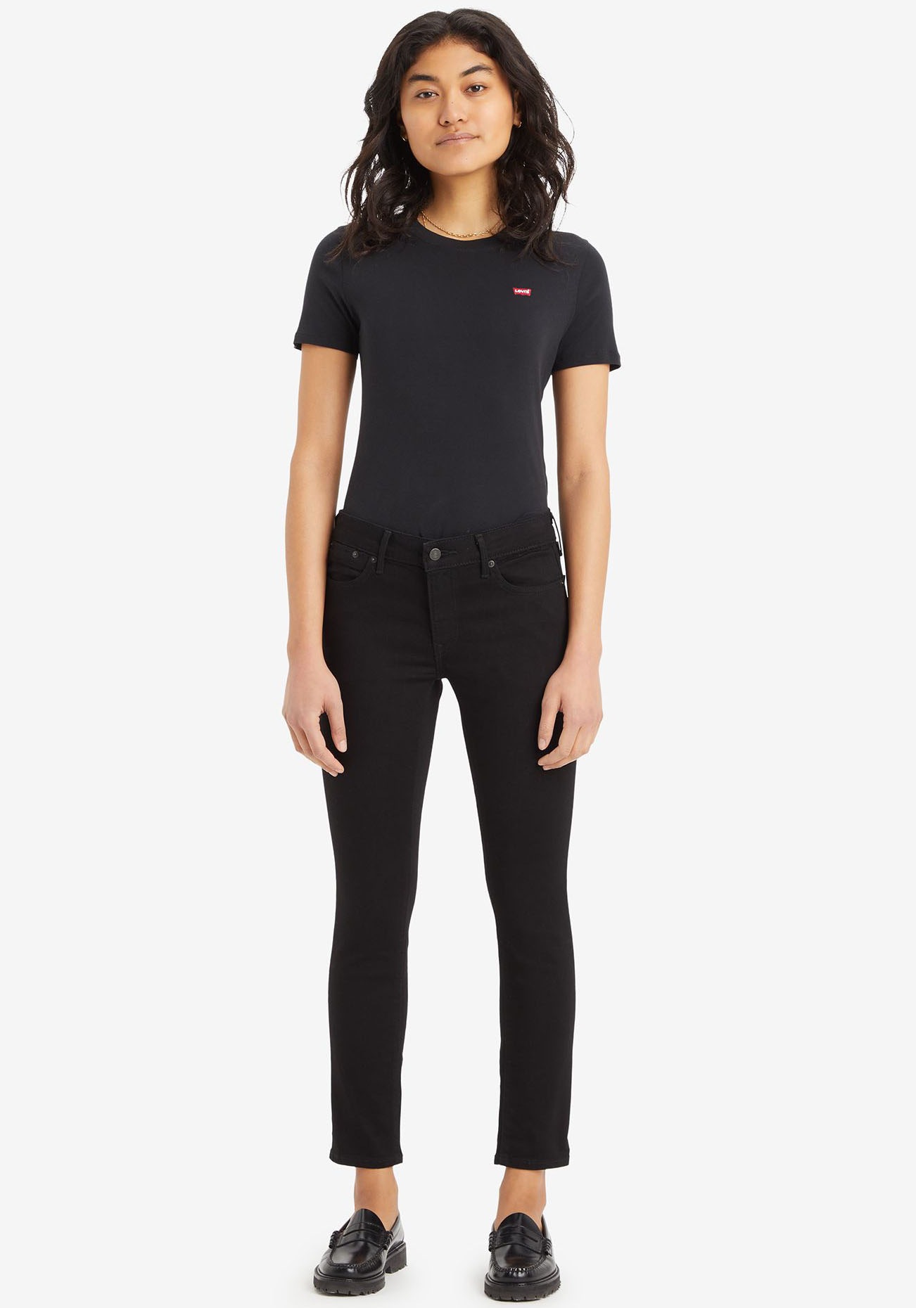 Slim-fit-Jeans LEVI'S "712 SLIM WELT POCKET", Damen, Gr. 33, Länge 30, blau (midnight gaze), Denim/Jeans, Obermaterial: 73% Baumwolle, 26% Polyester, 1% Elasthan, slim fit, Jeans Slim-fit-Jeans 3