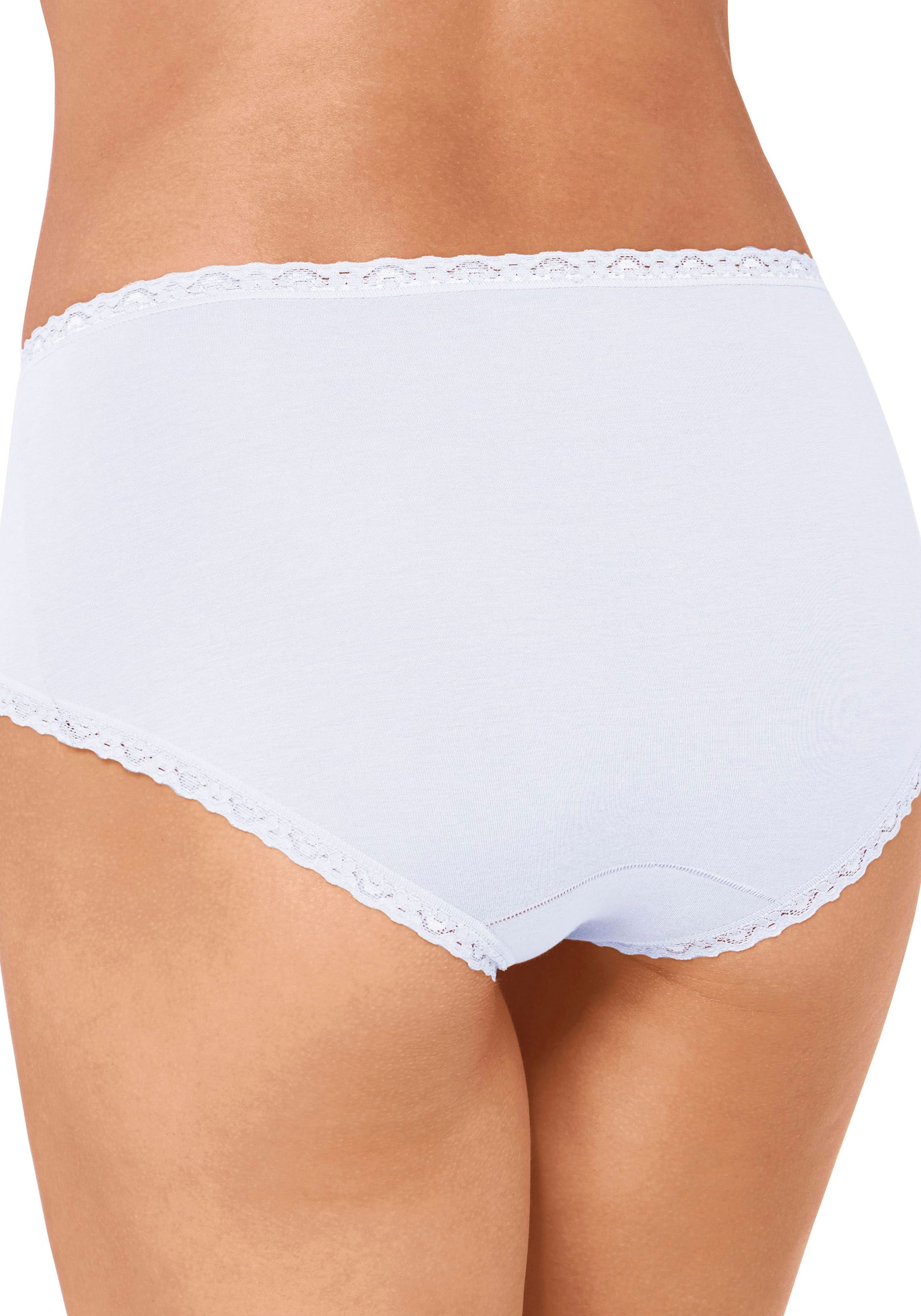 sloggi Midislip »24/7 Cotton Lace Midi C3P«, (3er Pack), mit zarter Spitze und hohem Baumwollanteil