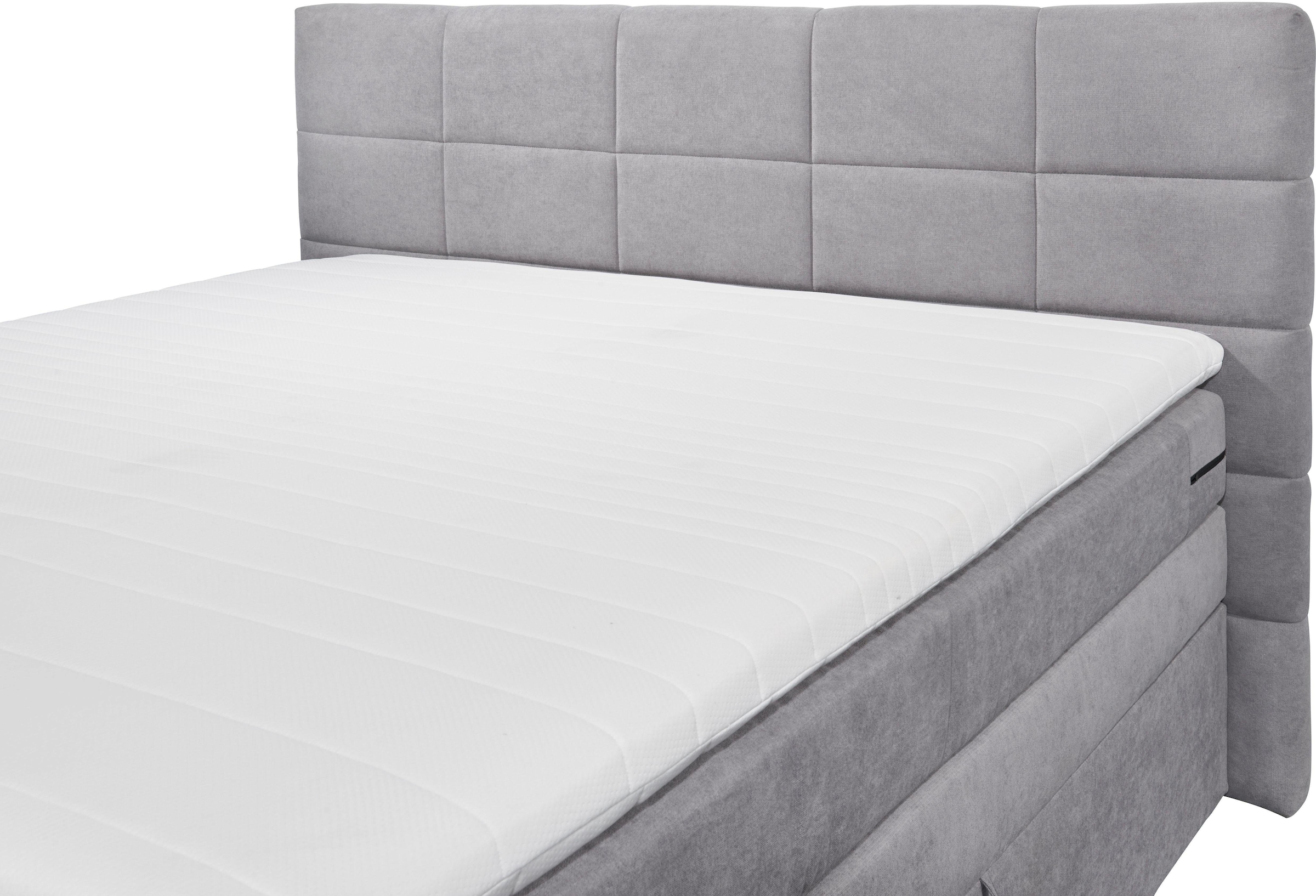 ED EXCITING DESIGN Boxspringbett »Tacoma«, inkl. Bettkasten und Topper