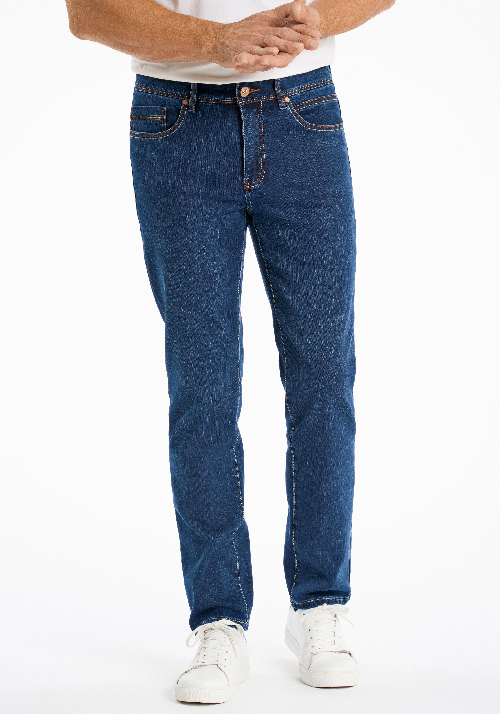 BISON 5-Pocket-Jeans "Jeans Tapered Fit" günstig online kaufen