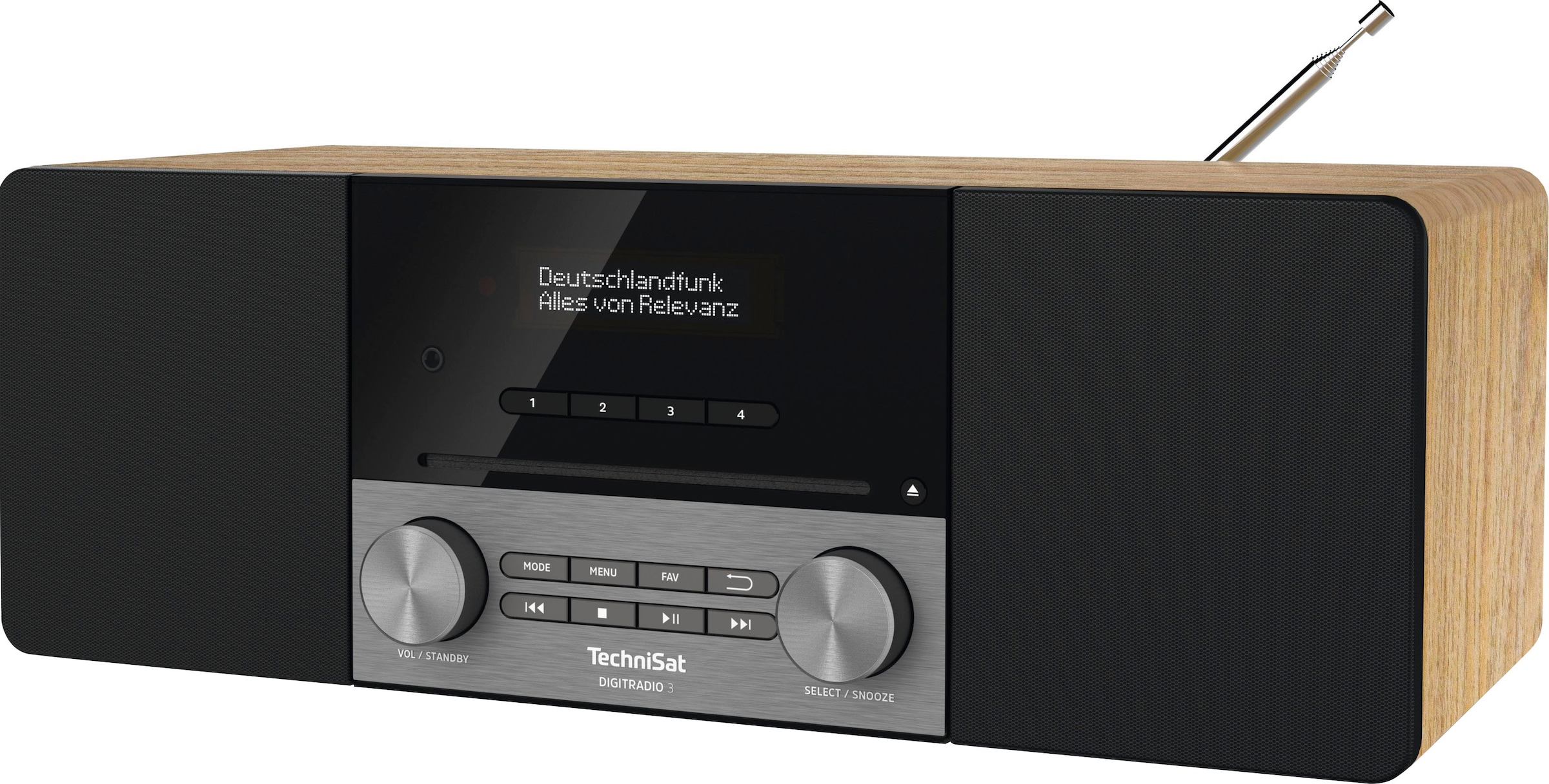 TechniSat Digitalradio (DAB+) »DIGITRADIO 3«, (A2DP Bluetooth-AVRCP  Bluetooth Digitalradio (DAB+)-UKW mit RDS 20 W), CD-Player, Made in Germany  | BAUR