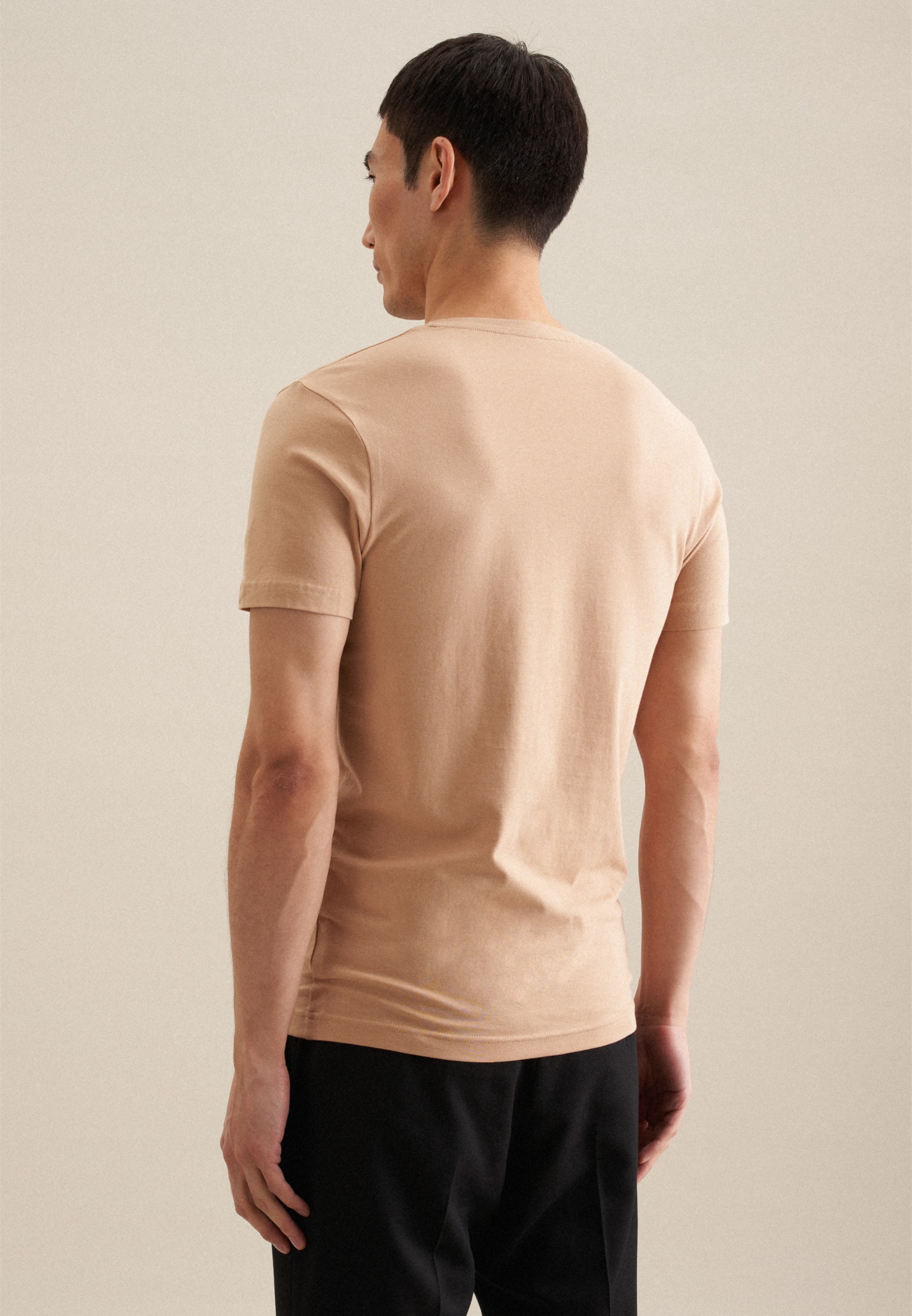 seidensticker T-Shirt »Schwarze Rose«, Kurzarm V-Neck Uni