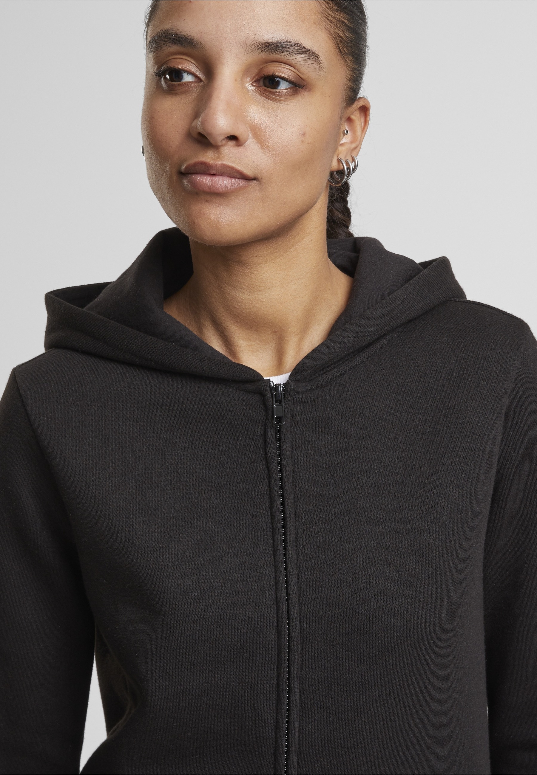 URBAN CLASSICS Sweatjacke »Urban Classics Ladies Basic Essential Zip Hoody«