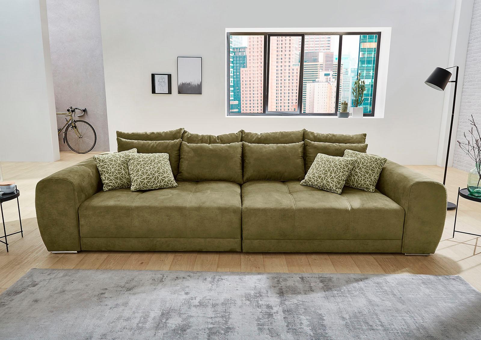 Jockenhöfer Gruppe Big-Sofa "Moldau, B. 306 cm, mit Federkernpolsterung, Liegefläche 120x240 cm" Mega-Sofa im XXL-Format, Federkern, 12 Kissen
