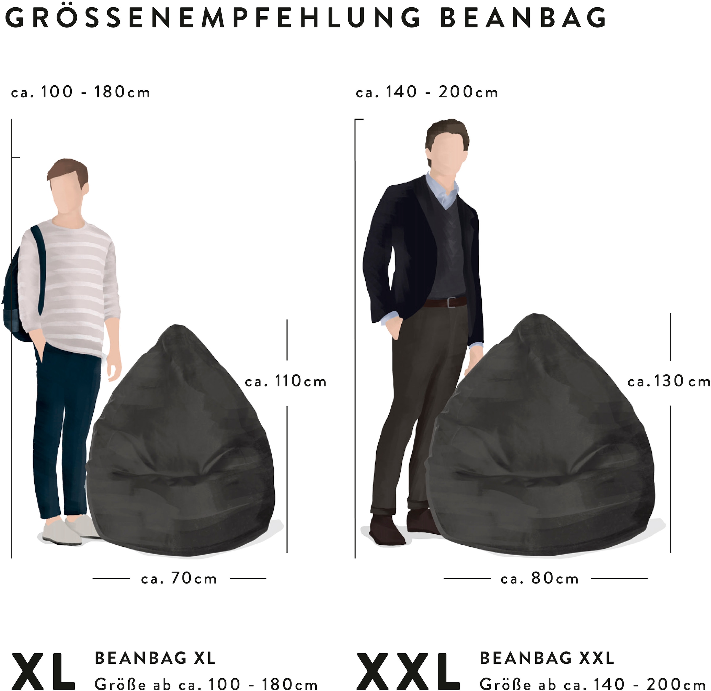 Magma Heimtex Sitzsack »Beanbag SOFTY XL«, (1 St.)