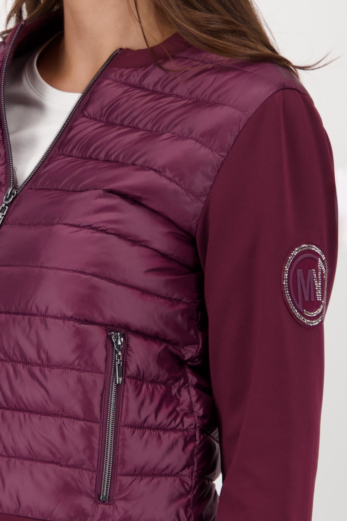 Monari Steppjacke »Jacke Stepp + Neopren«, ohne Kapuze, Regular fit mit Rundhalsausschnitt