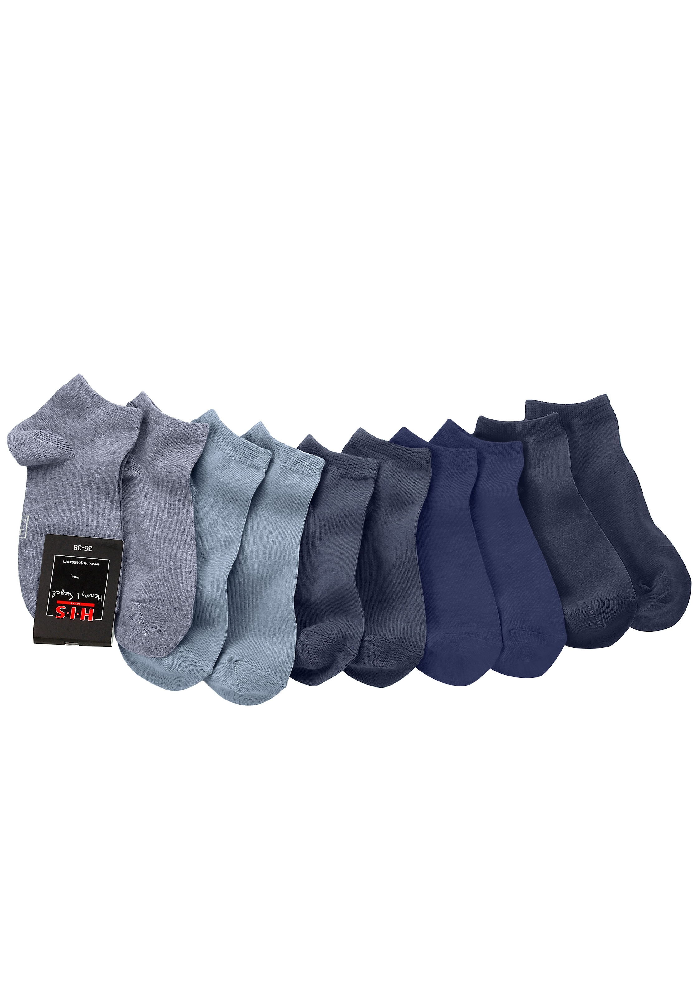 H.I.S Kurzsocken, (Set, 10 Paar), mit verstärkter Ferse und Spitze