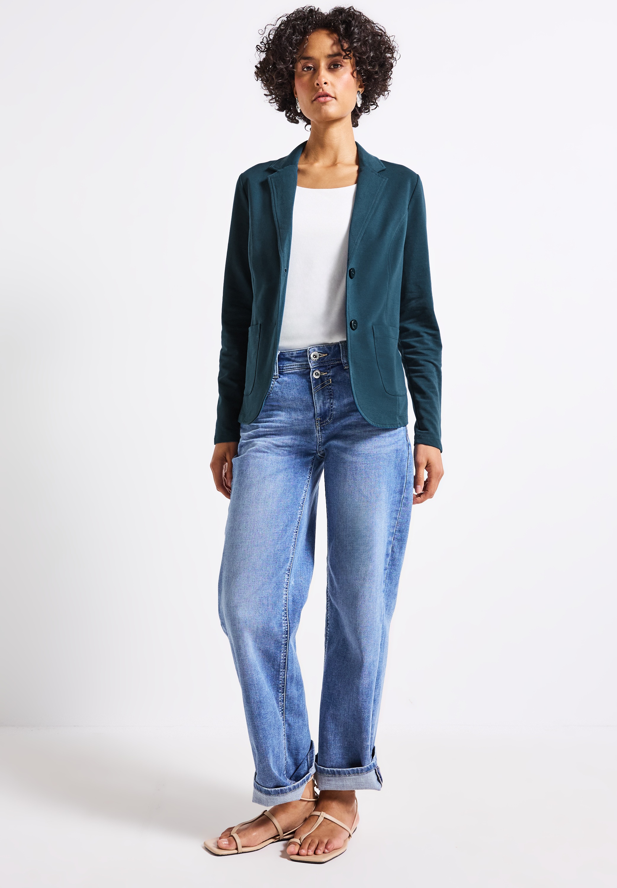 STREET ONE Kurzblazer, aus Baumwolle mit Stretchanteil