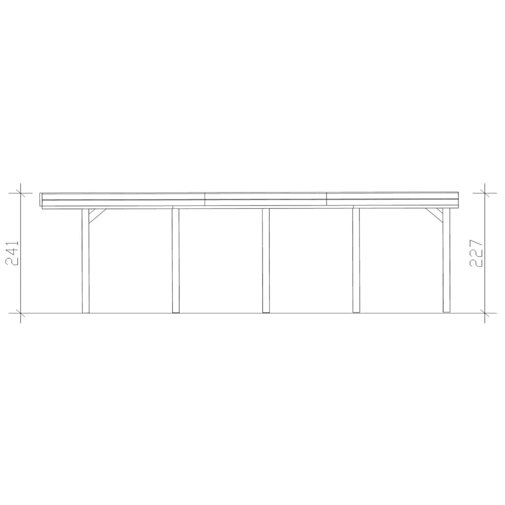 Skanholz Einzelcarport »Friesland«, Holz, 270 cm, grün