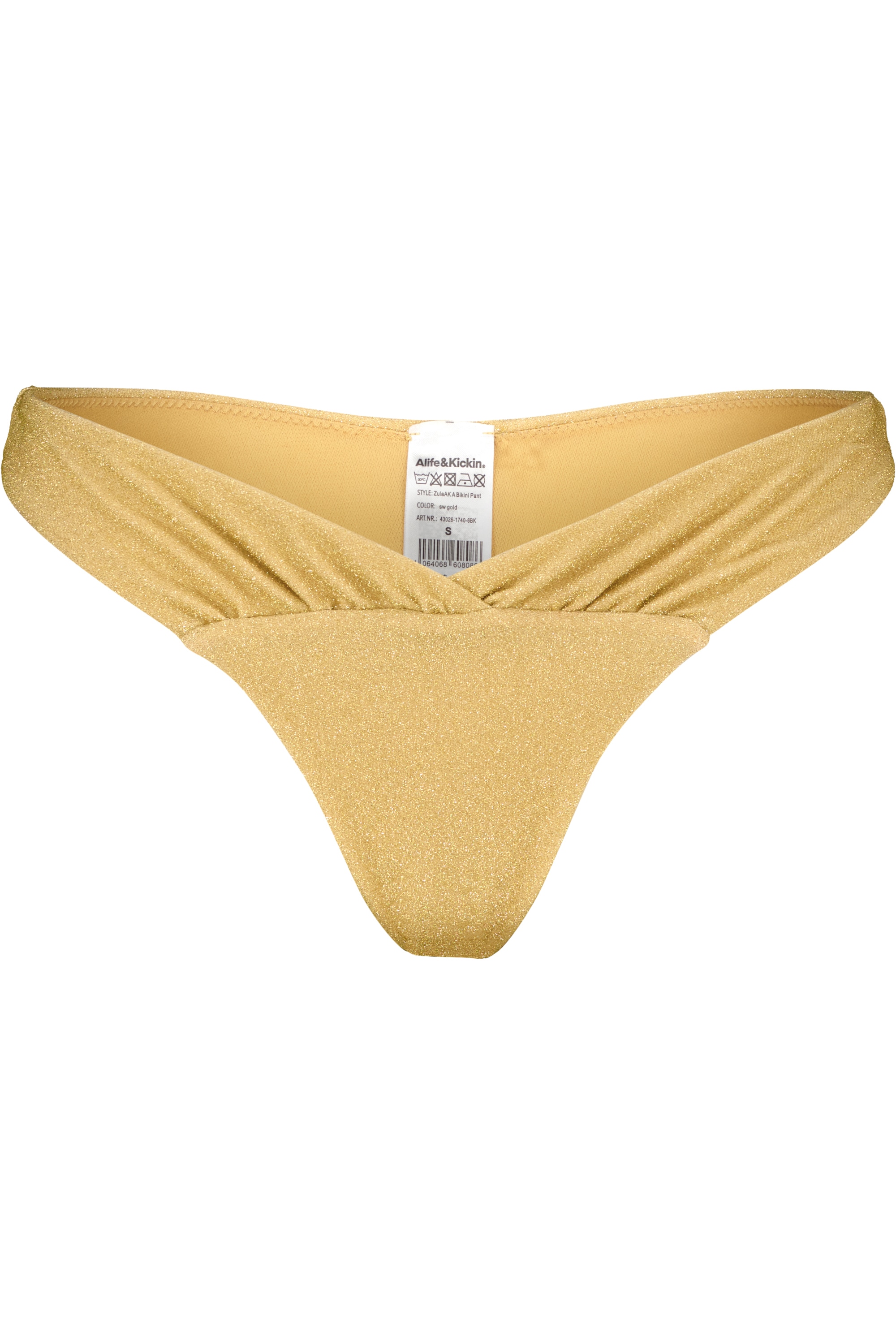 ALIFE & KICKIN Damen Bikini-Hose "Damen ZulaAK A", gold, Gr. M, 80% Polyamid, 20% Elasthan, Badehosen