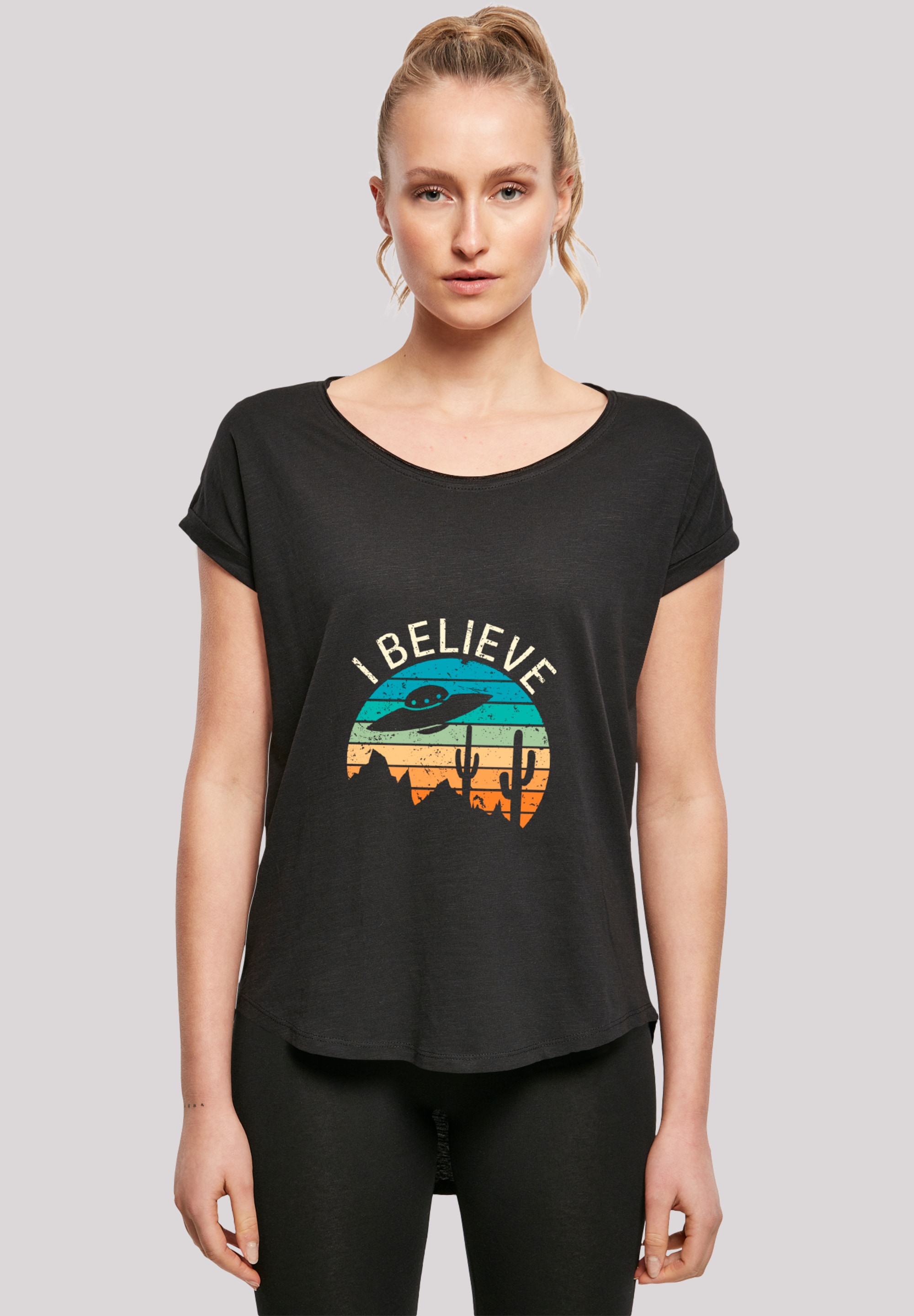 F4NT4STIC T-Shirt "I Believe UFO Alien Sonnenuntergang", Premium Qualität günstig online kaufen