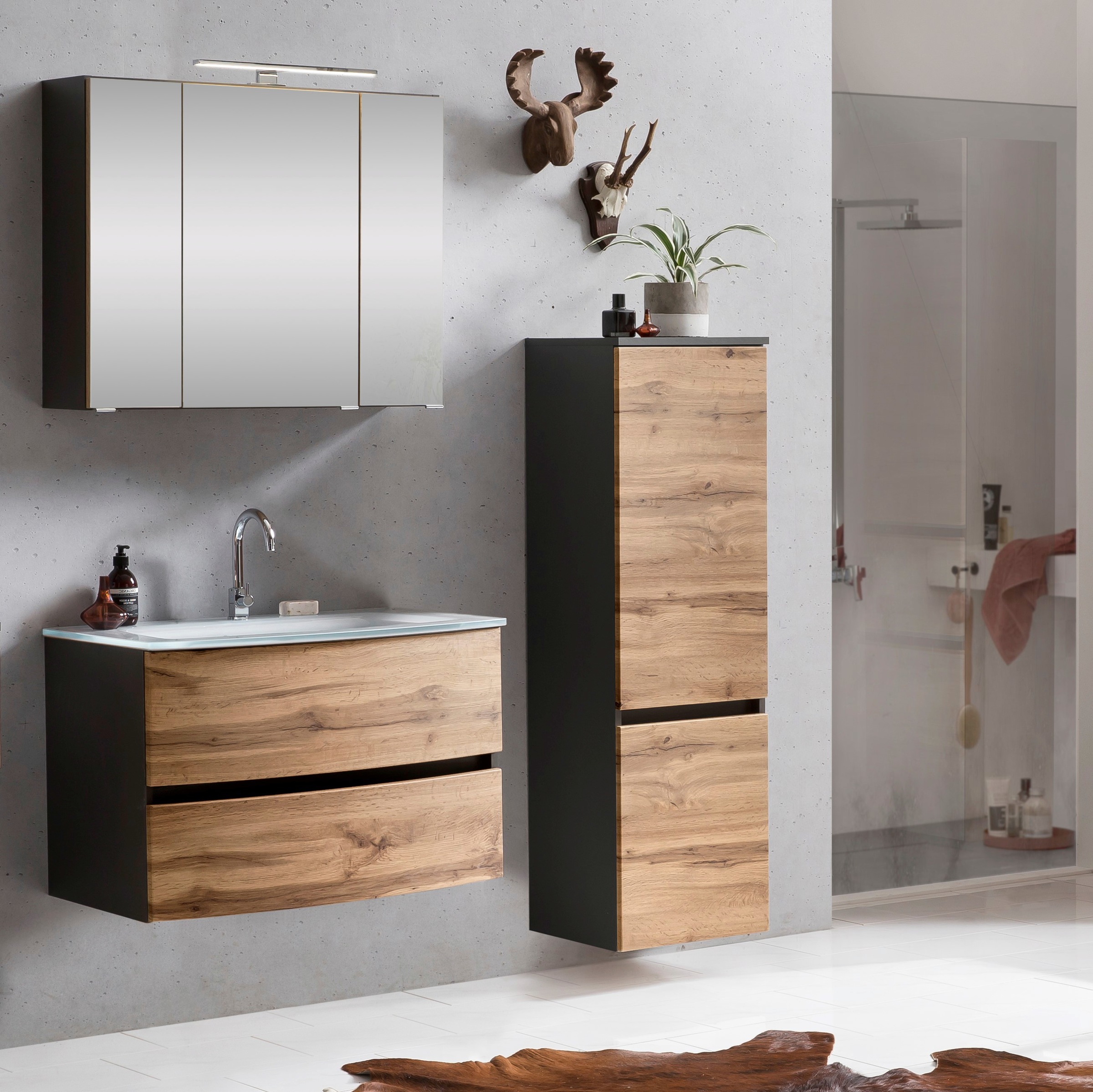 welltime Badezimmer-Set "Kaunas" Set, 3 Stk. tlg. günstig online kaufen