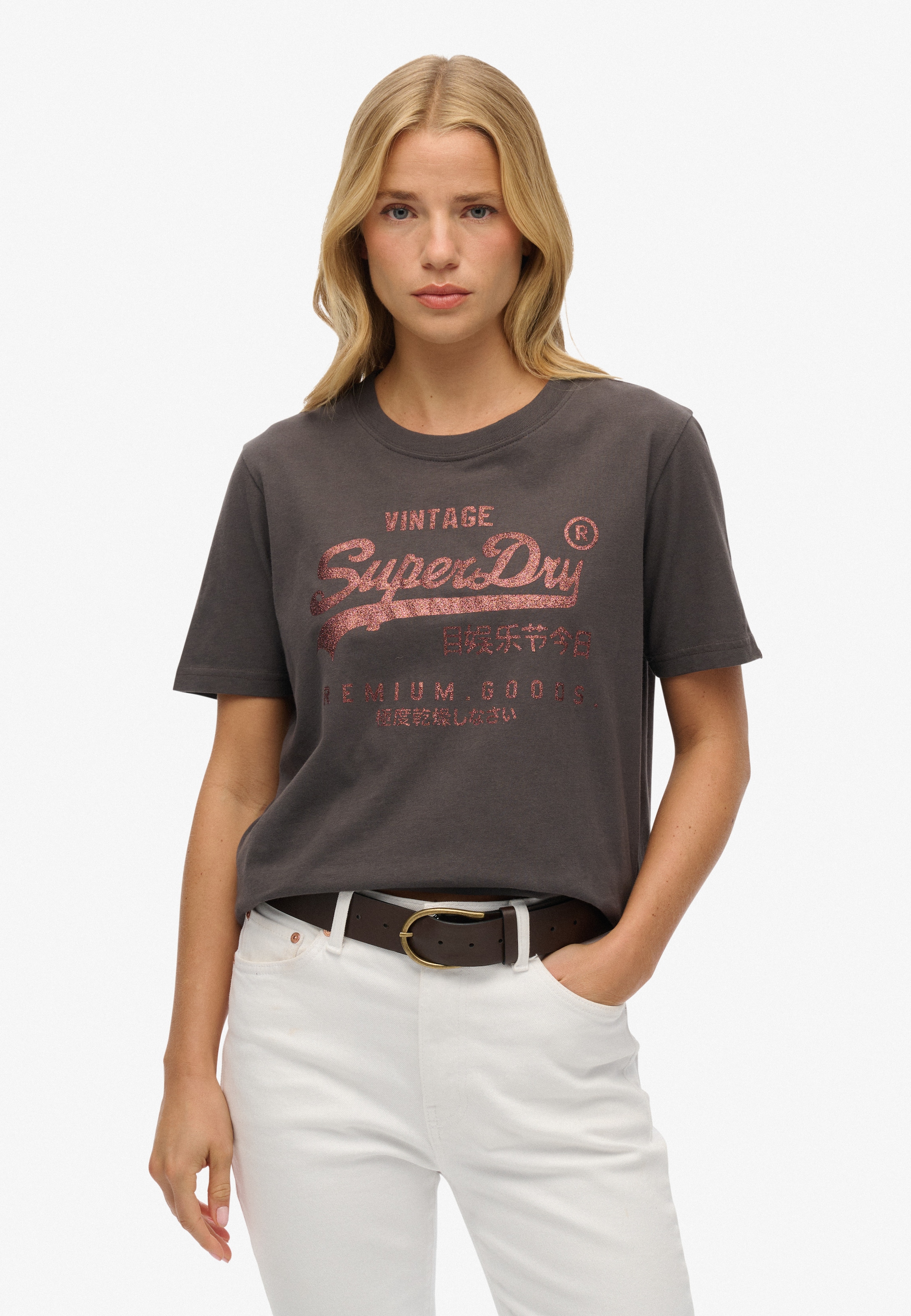 Superdry Print-Shirt "EMBELLISHED VL RELAXED TEE" günstig online kaufen