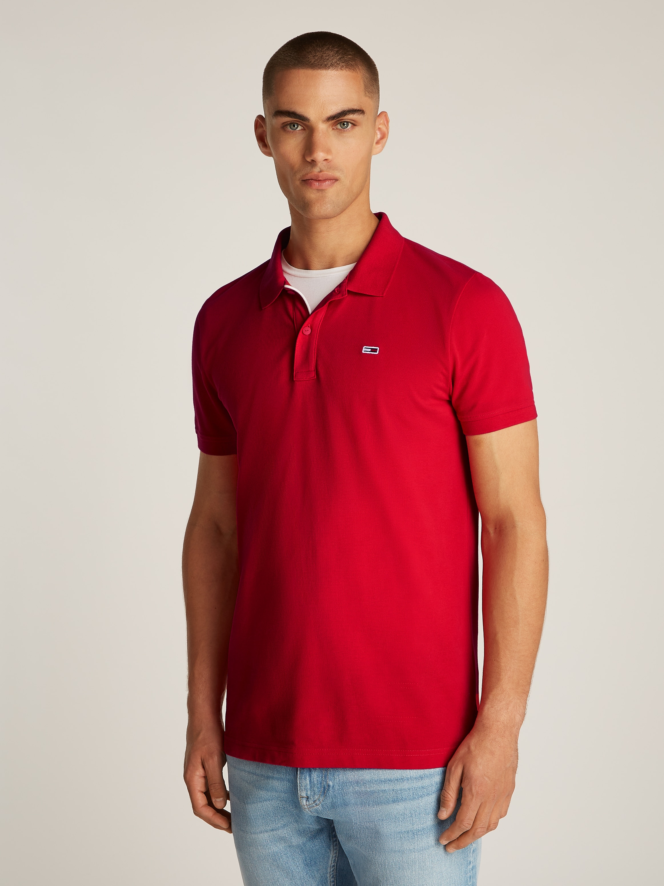 Tommy Jeans Poloshirt "TJM SLIM PLACKET POLO", Piqué mit Polokragen günstig online kaufen