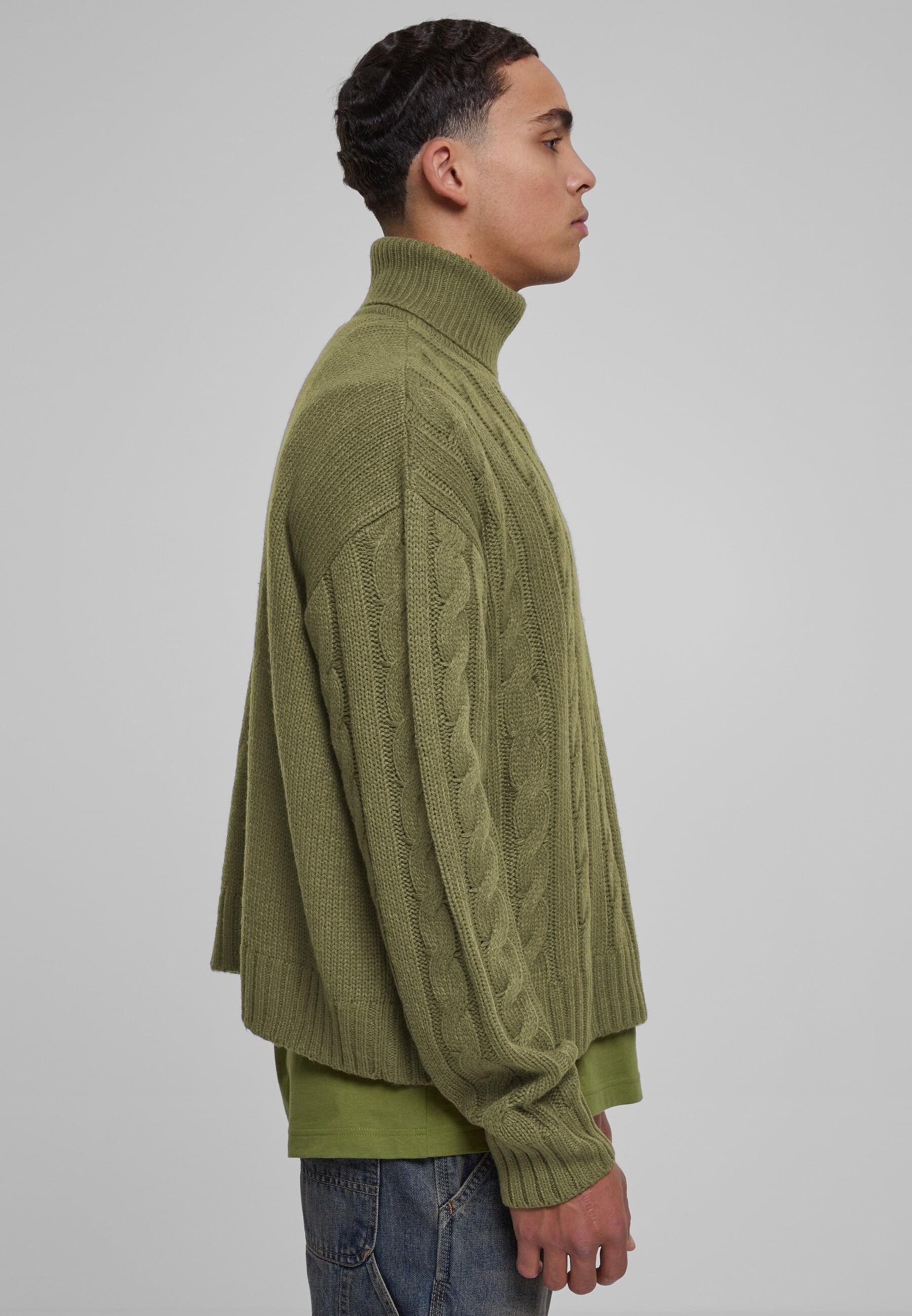 URBAN CLASSICS Rundhalspullover »Urban Classics Herren Boxy Roll Neck Sweater«, (1 tlg.)