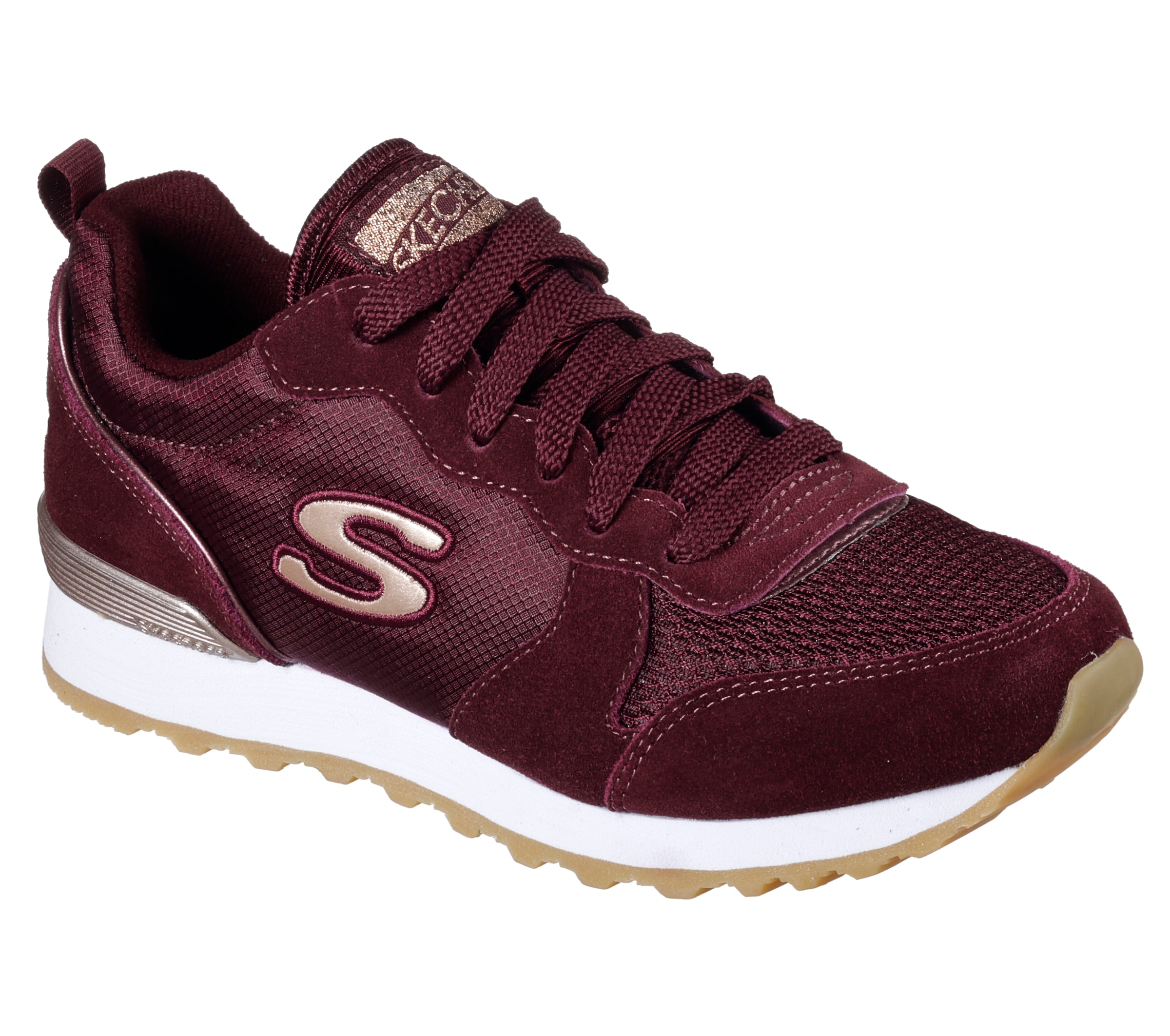 Skechers "OG 85 - GOLDN GURL" Schnürschuh, Original-Retro-Jogginschuh mit Air-Cooled Memory Foam