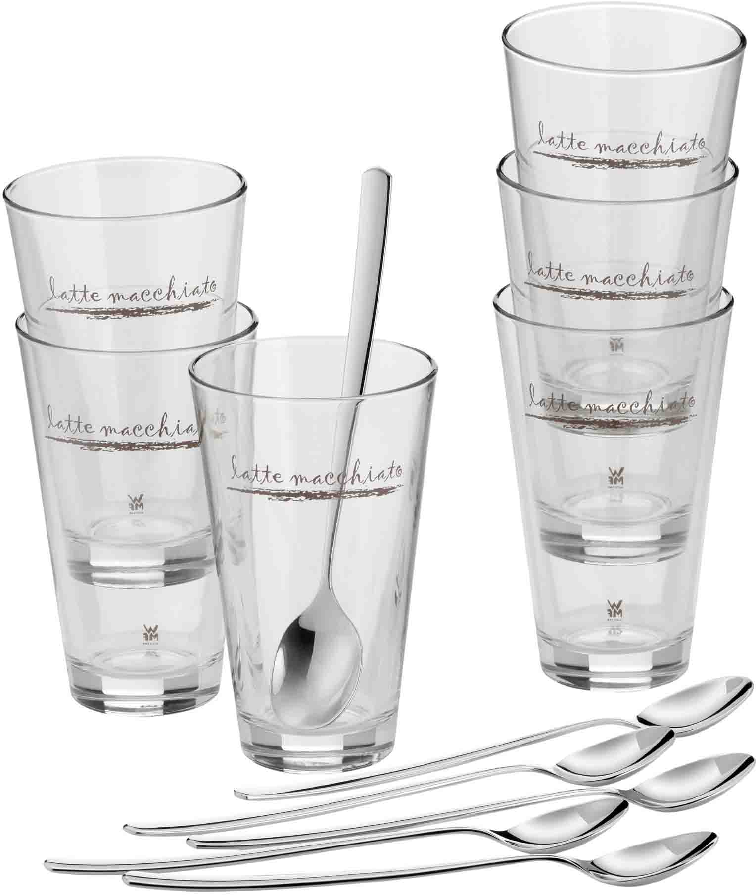WMF Gläser-Set »Clever&More«, (Set, 12 tlg., Latte Macchiato Gläser-6x Macchiato Löffel), Glas stapelbar, 12-teilig bestellen BAUR