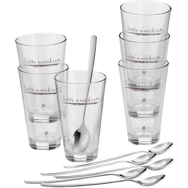 WMF Gläser-Set »Clever&More«, (Set, 12 tlg., 6x Latte Macchiato Gläser-6x Latte Macchiato Löffel), Glas stapelbar, 12-teilig bestellen |
