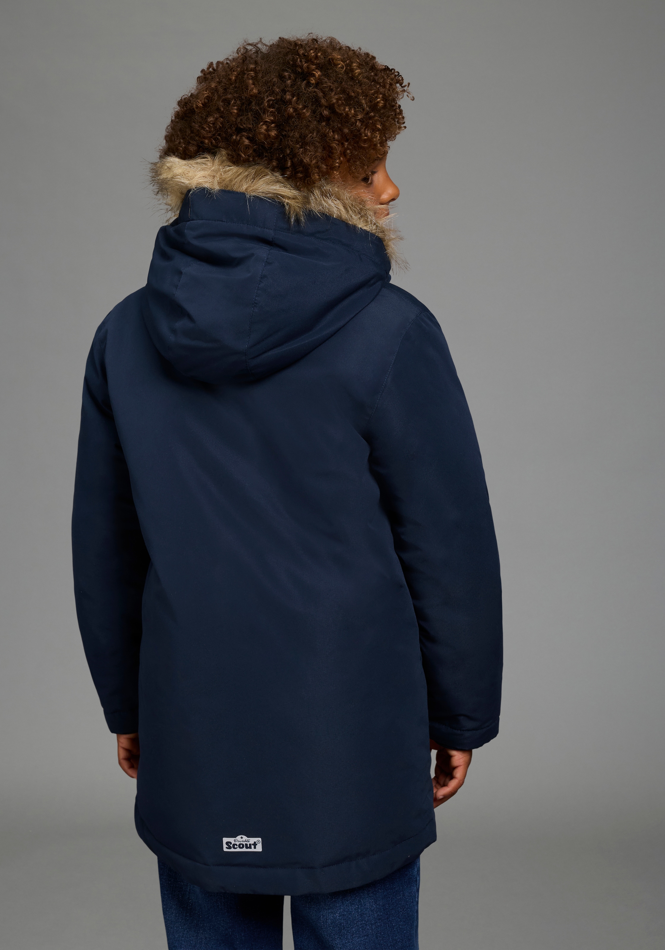 Scout Outdoorjacke »Parka mit Fellkragen - SCOUT« mit Kapuze Warmer Parka mit abnehmbaren Kapuzendetails, mit Fleecefütterung