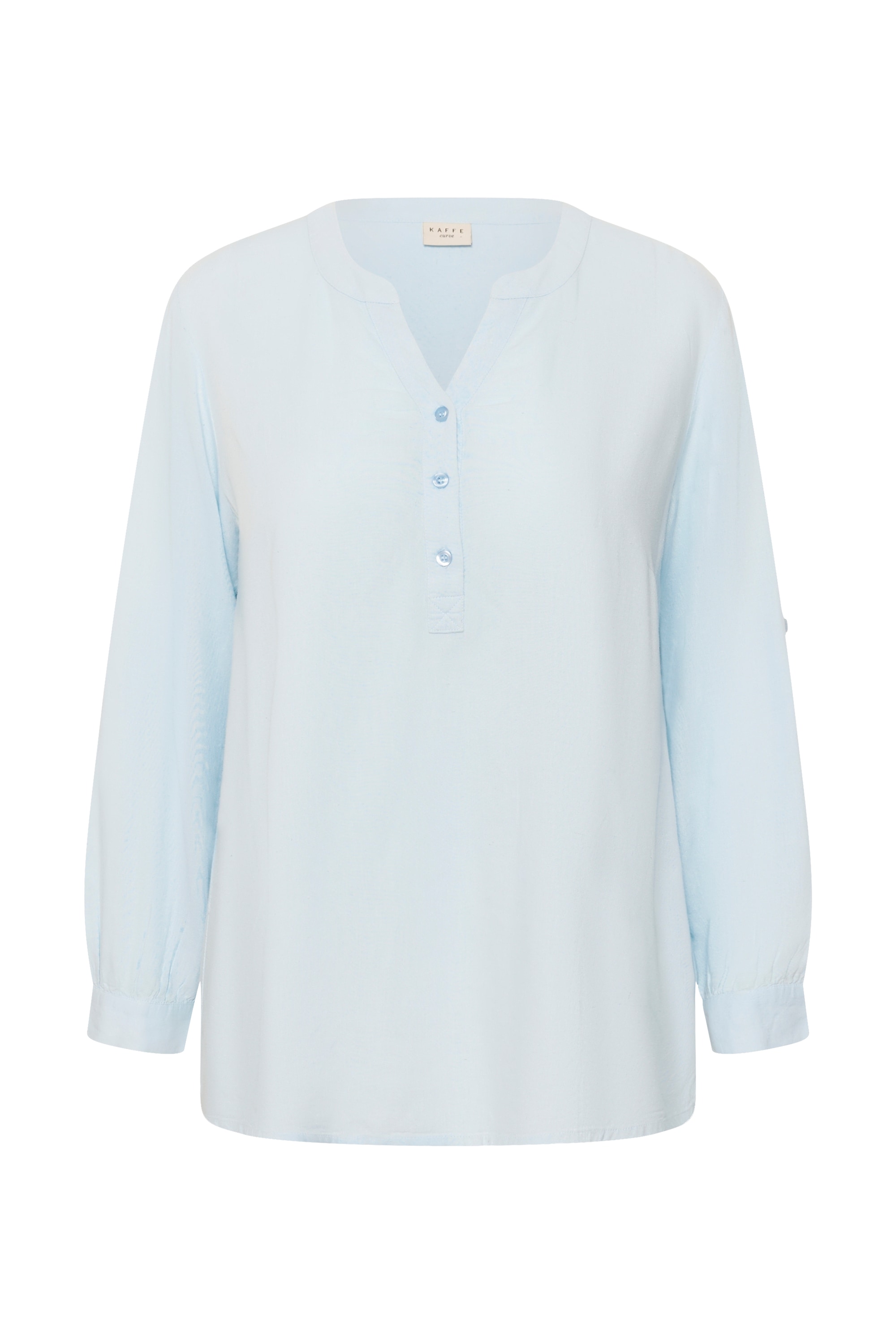 KAFFE Curve Langarmbluse "Damen Bluse langarm KCmille"
