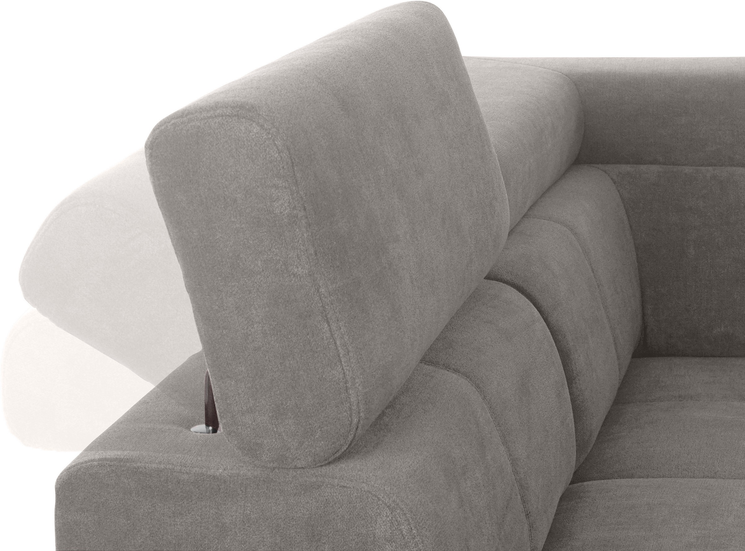 exxpo - sofa fashion Ecksofa »Fiji, L-Form«, mit Kopf- bzw. Rückenverstellung, wahlweise mit Bettfunktion