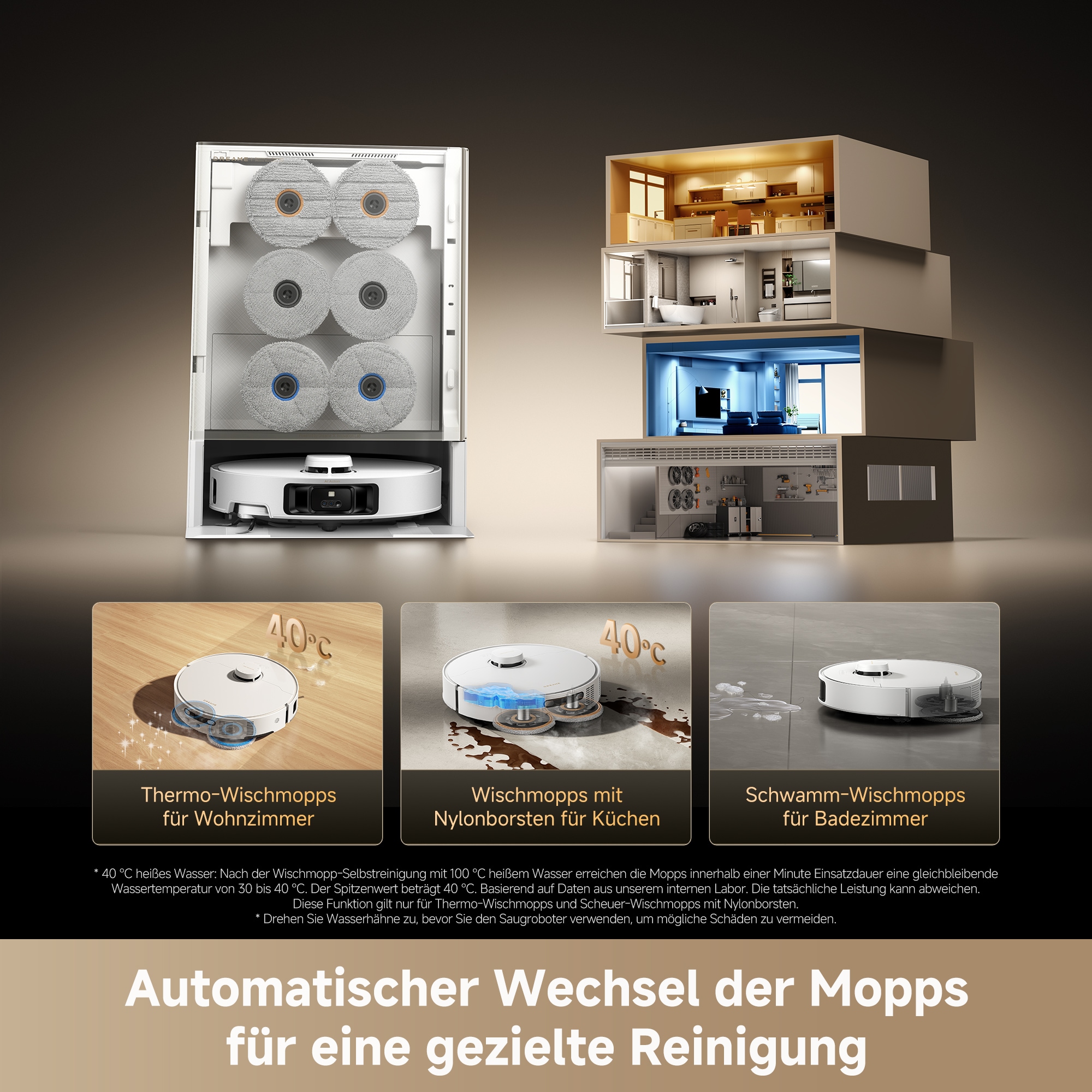 Dreame Saugroboter »Matrix10 Pro« Basisstation, App-Steuerung