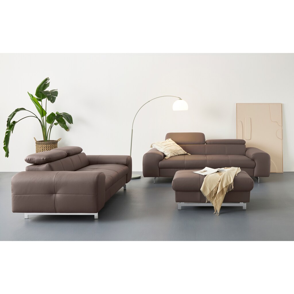 COTTA 3-Sitzer »Chef«, 3-Sitzer mit eleganter Steppung, Bodenfreiheit 12,5 cm