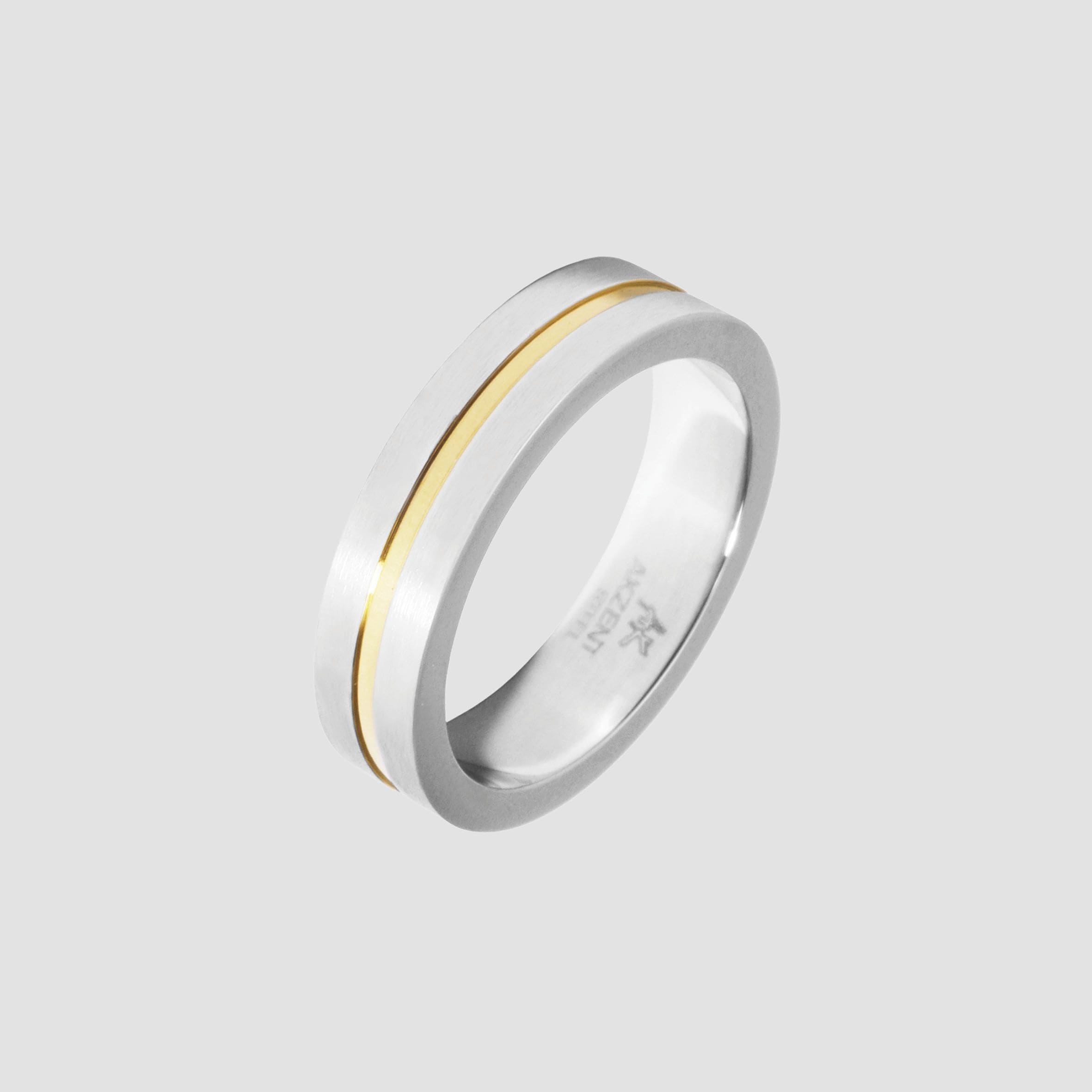 Adelia's Stainless Steel Women's Ring Bicolor Size 54