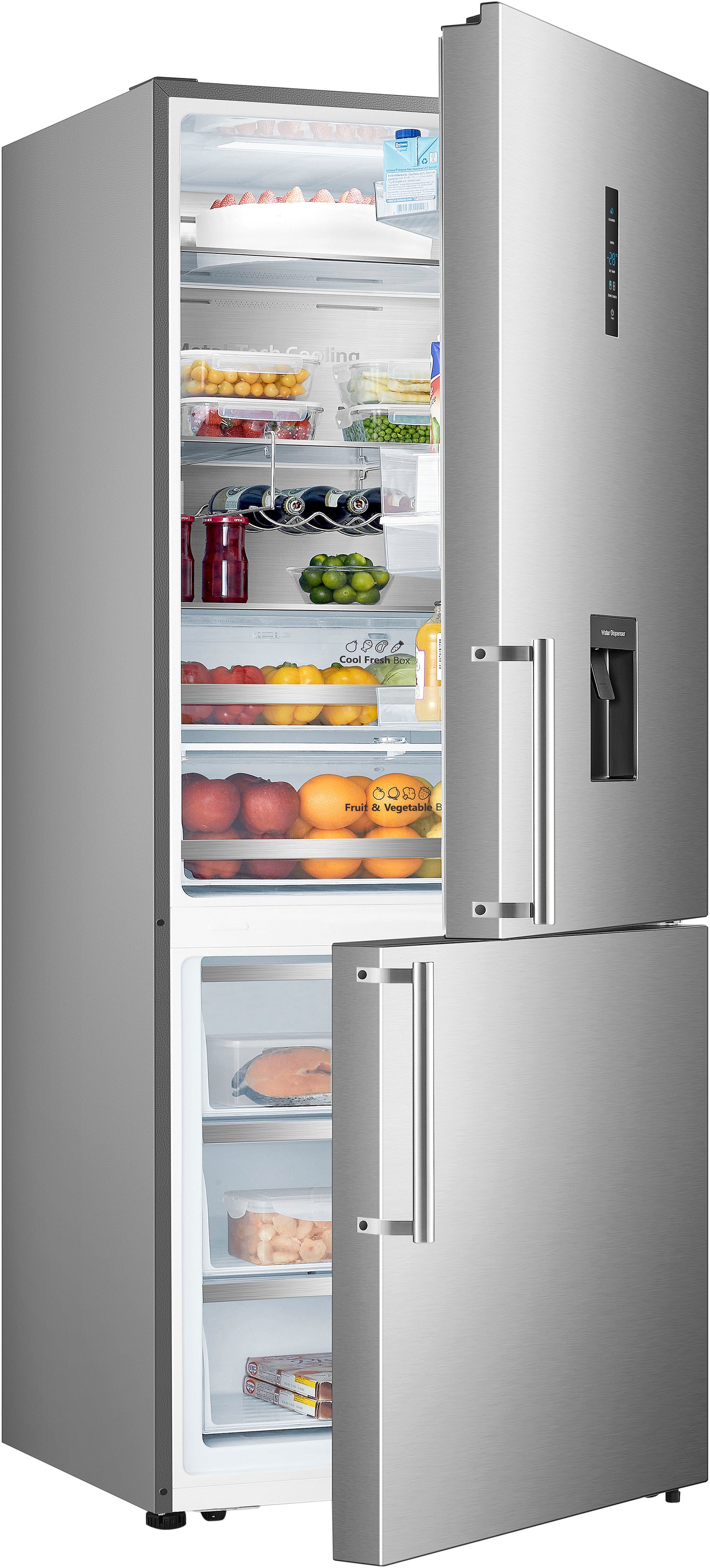 Hanseatic Kühl-/Gefrierkombination "HKGK20070CNFWDI" 201,3 cm hoch 70,4 cm günstig online kaufen