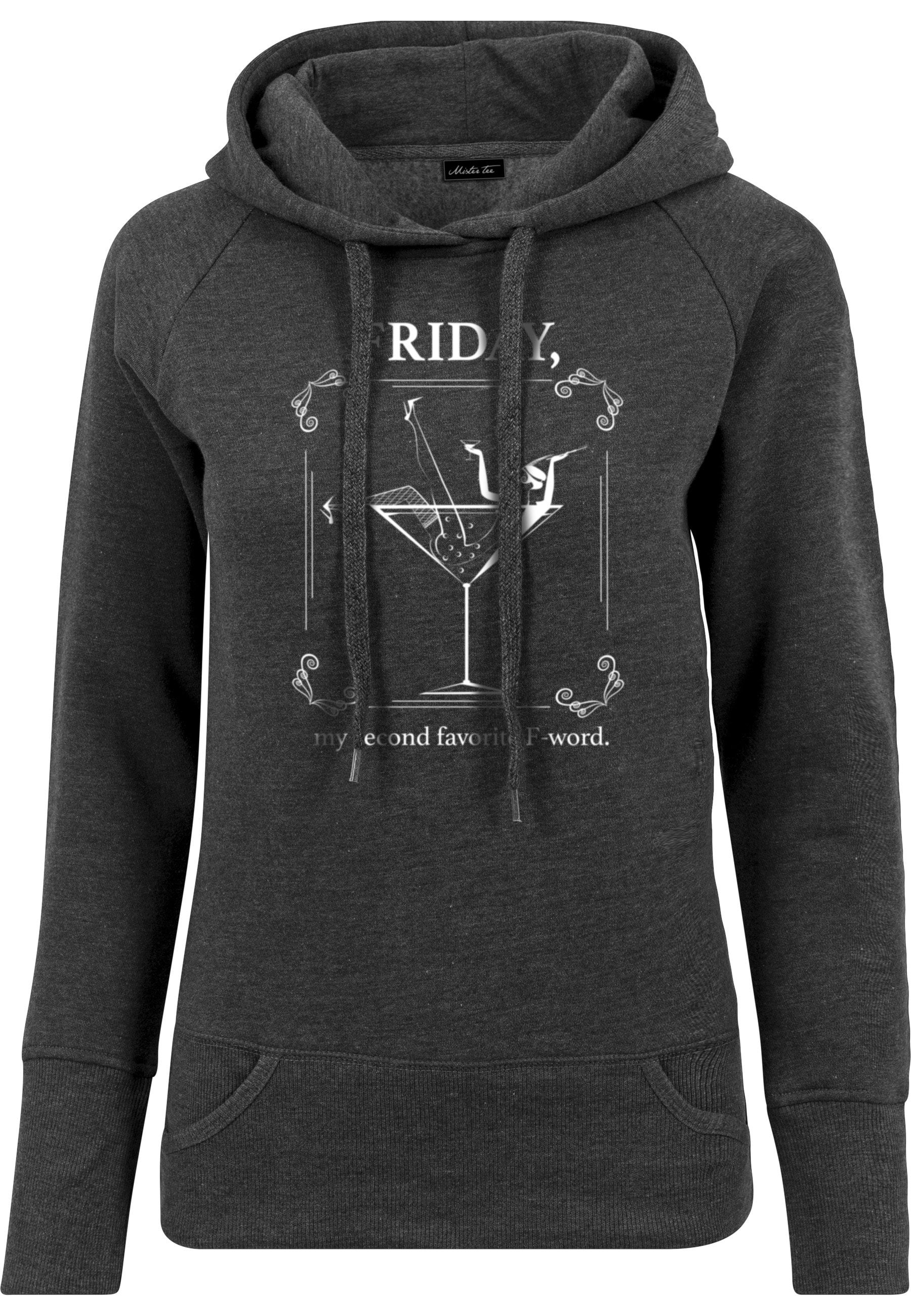 MisterTee Rundhalspullover "MisterTee Damen Ladies F-Word Hoody" 1 Stk.