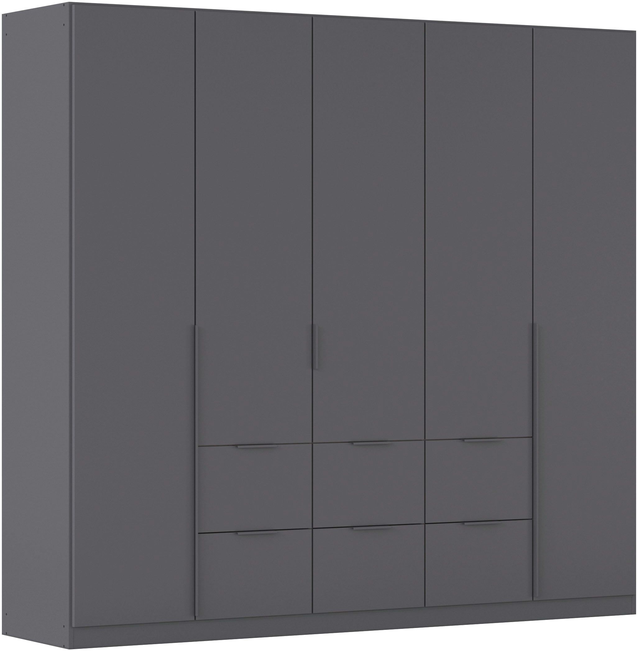 OTTO home Drehtürenschrank "Kleiderschrank Schrank Garderobe AGORDO mit Dekor- oder Hochglanzfront" in zwei Griff-Farben, Breite 226 cm, mit Außenschubkästen, Serie in 7 Breiten und 2 Höhen MADE IN GERMANY
