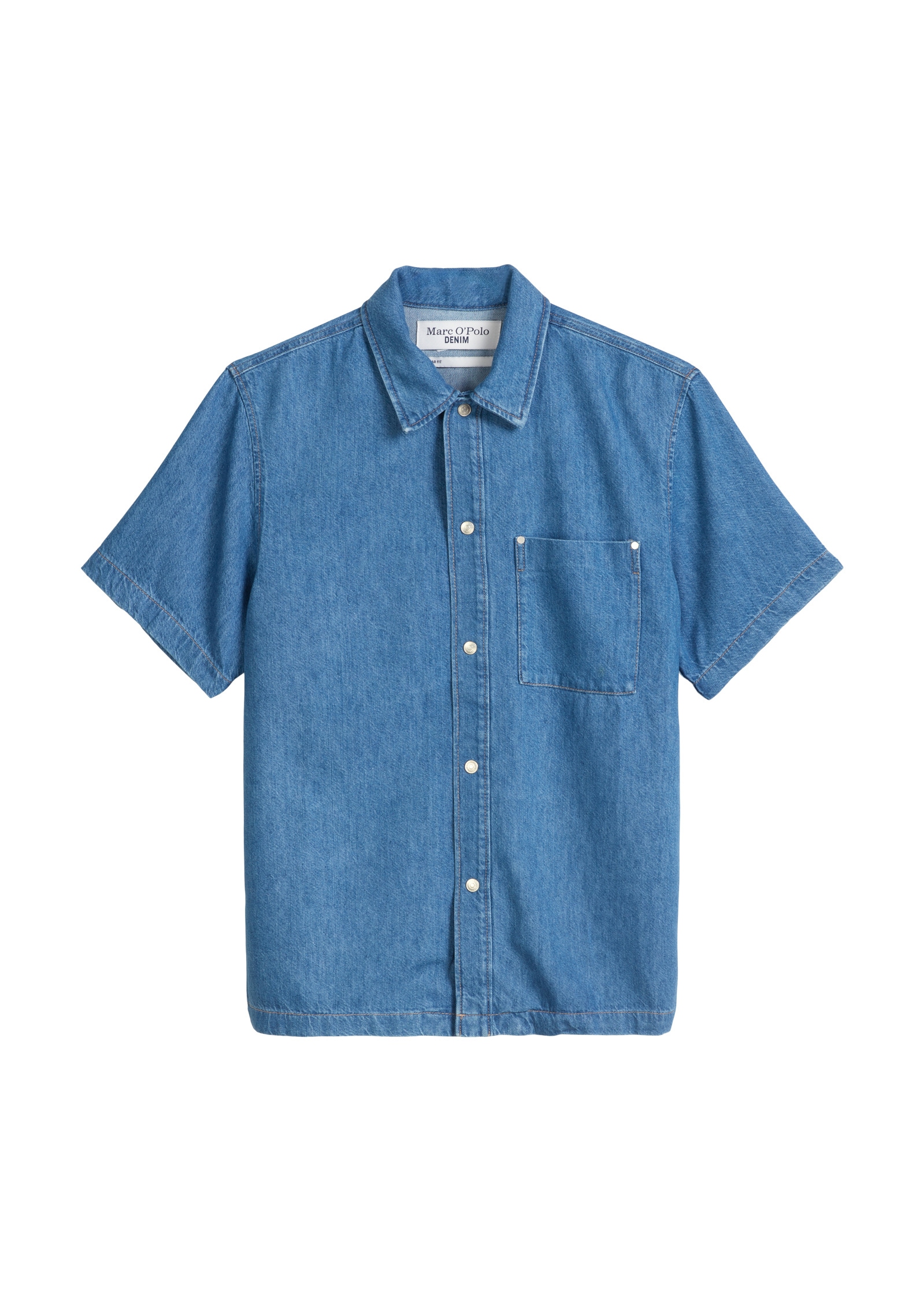 Marc O'Polo DENIM Kurzarmhemd »aus weichem Bio-Baumwoll-Mix«