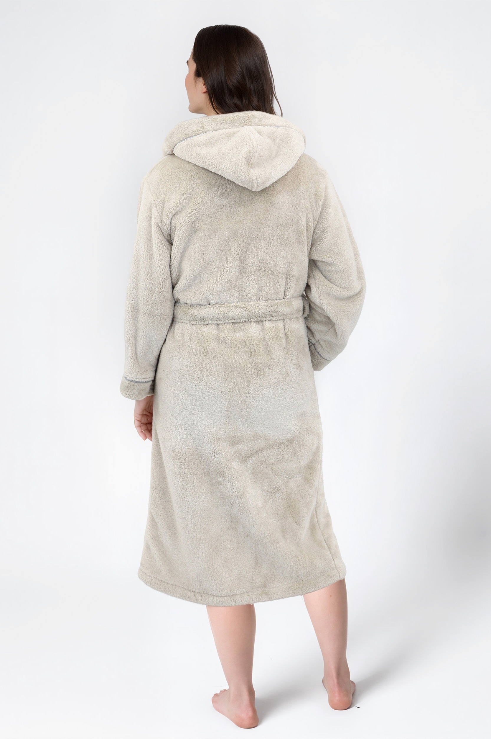 my home Unisex-Bademantel »Lillou, ideal für Sauna & Spa, Hotelbademantel, Morgenmantel«, (1 St.), kuschelig weicher Fleece, für Damen und Herren, XS-3XL