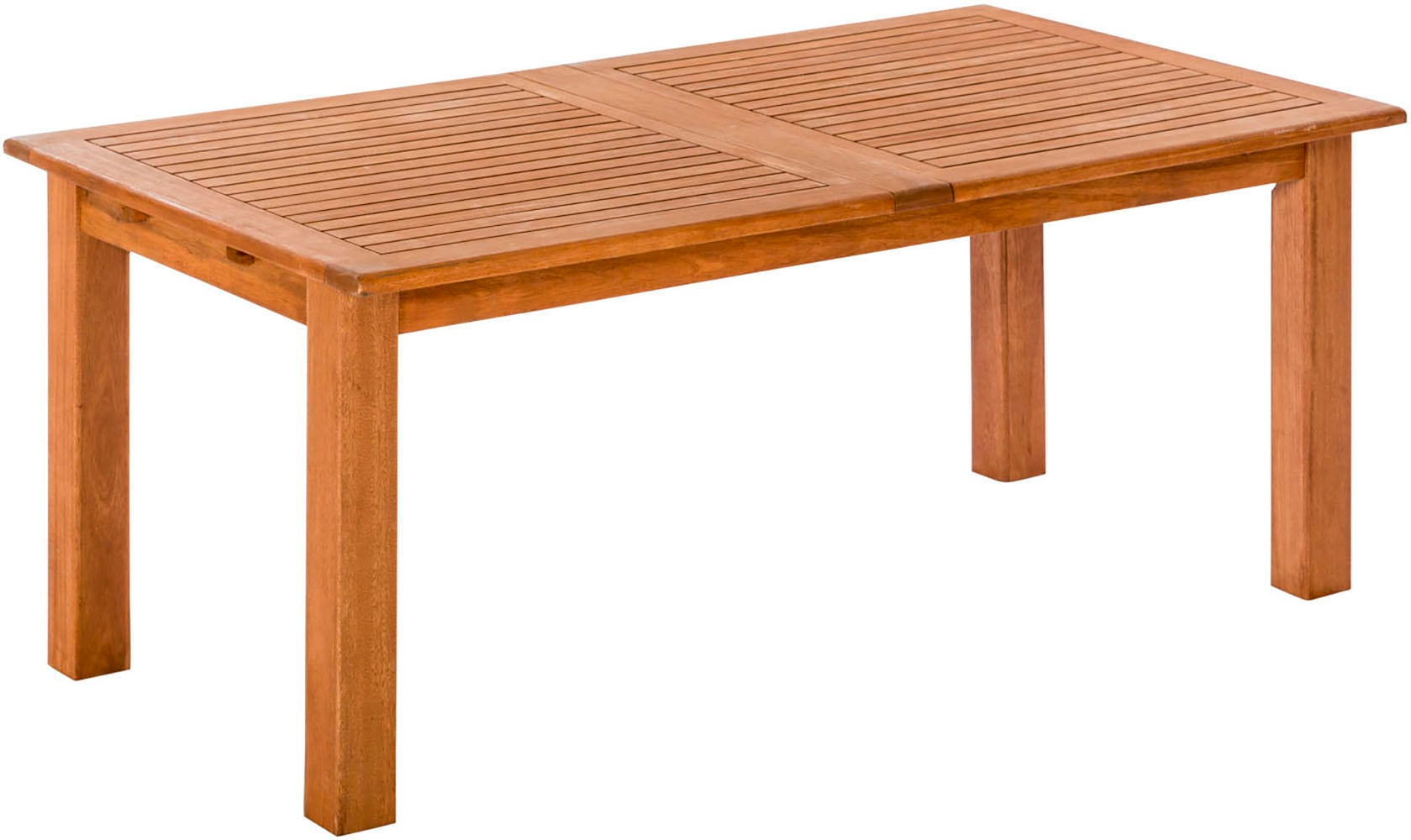 MERXX Garten-Essgruppe »»Batavia«« Set, Tisch doppelt ausziehbar: 100x 180/220/260x 75 cm, 7 Stk. tlg. moderne Landhausoptik in warmen Holznuancen