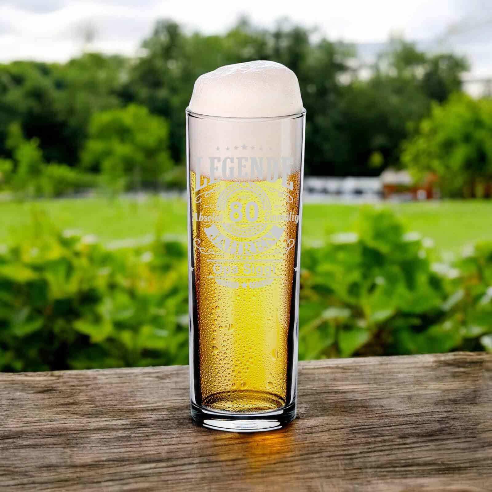 LUXENTU Bierglas »Kölschglas Kölner Stange mit Gravur Legende seit 20 Jahren 0,2 Liter transparent«