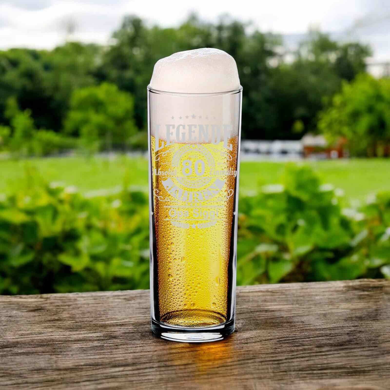 Bierglas LUXENTU "Kölschglas Kölner Stange mit Gravur Legende seit 30 Jahren 0,2 Liter transparent", bunt (transparent), 1 tlg., Glas, Trinkgefäße 2
