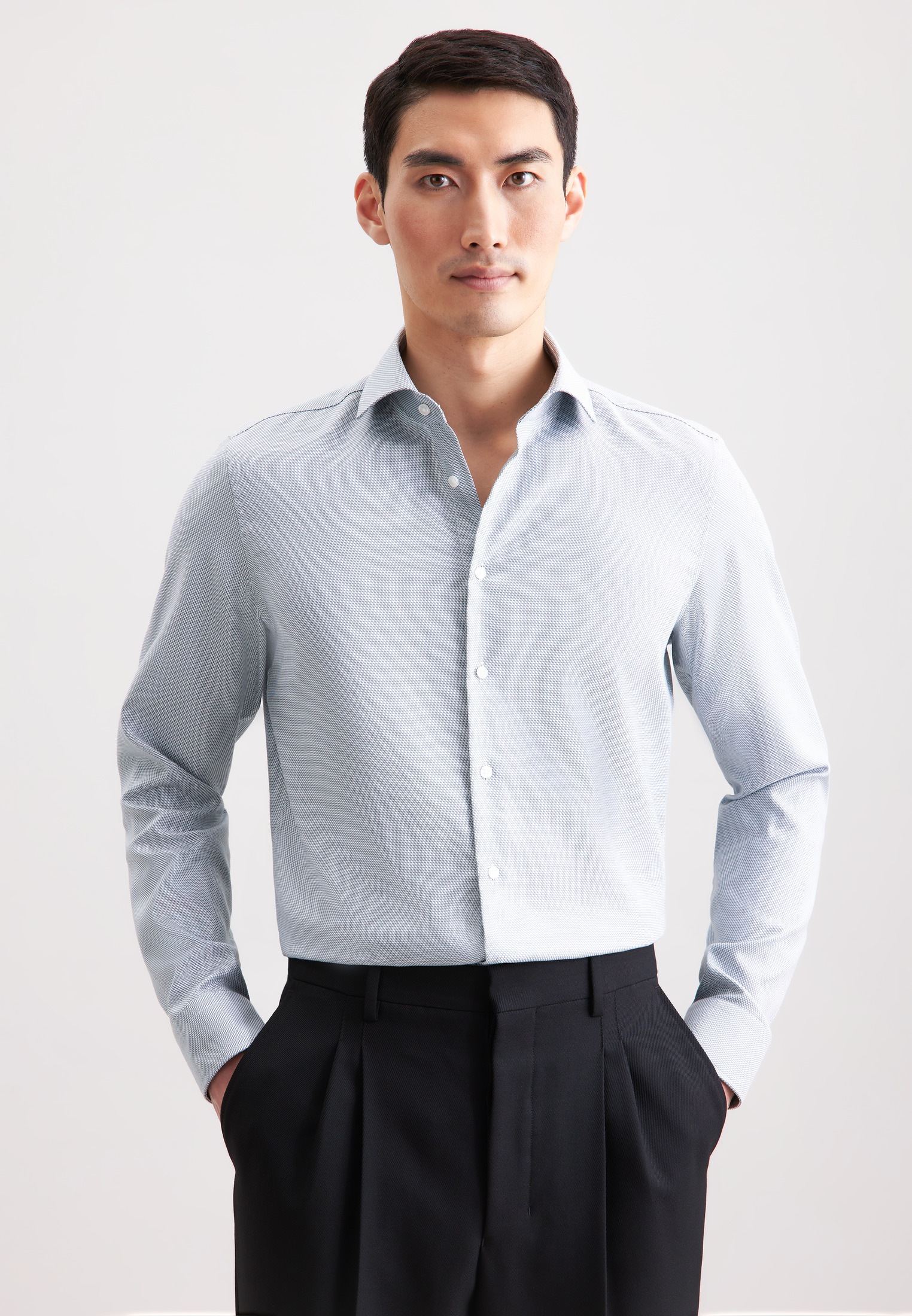 seidensticker Businesshemd "Schwarze Rose" X-Slim 1/1 Kentkragen Struktur günstig online kaufen