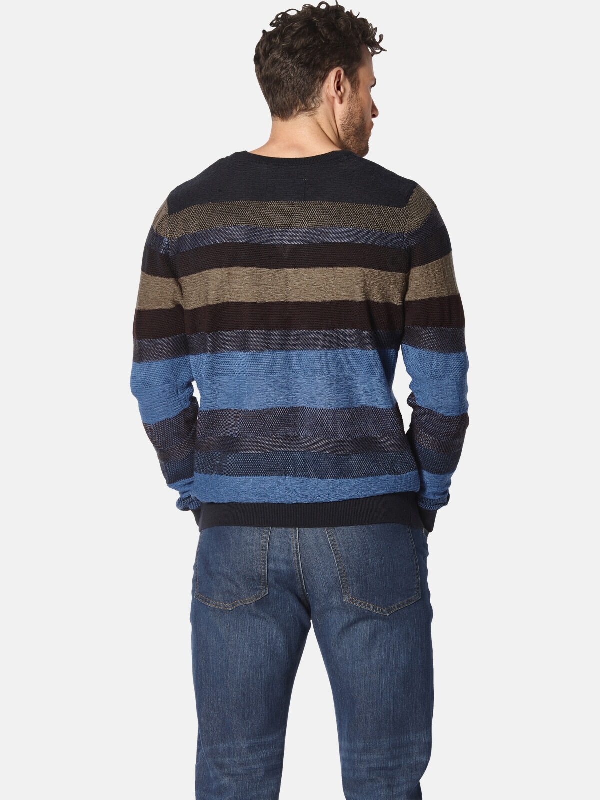 BABISTA SOLEMARLI Men's Sweater Blue Striped M 3
