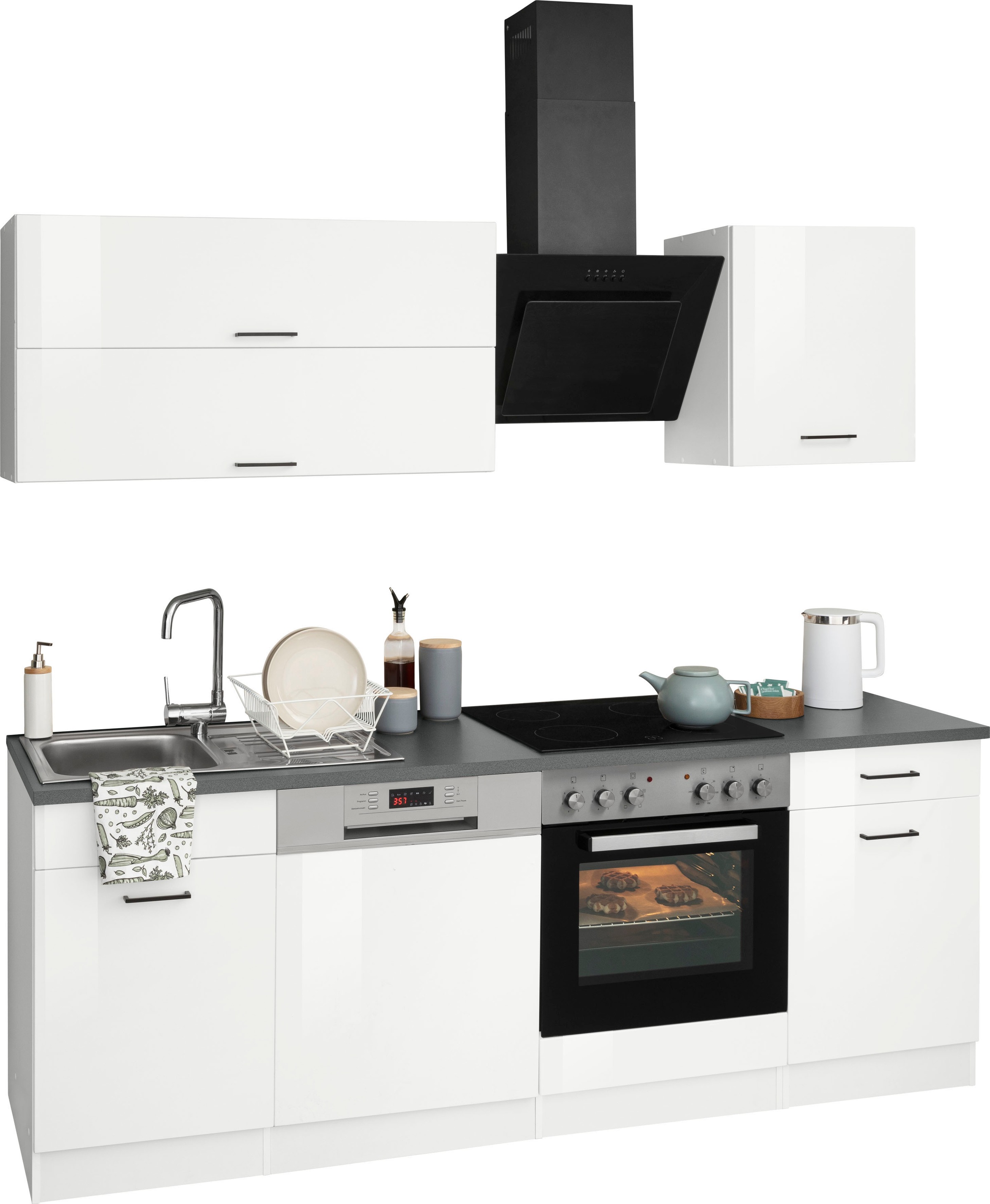 KOCHSTATION Küchenzeile »KS-Trier«, ohne E-Geräte, Breite 220 cm