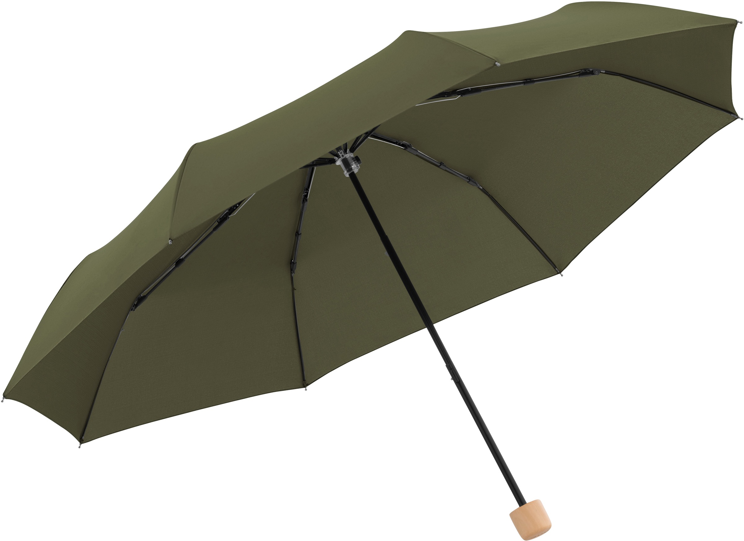 doppler® Taschenregenschirm »nature Mini, deep olive«, aus recyceltem  Material mit Griff aus FSC®- schützt Wald - weltweit bestellen | BAUR