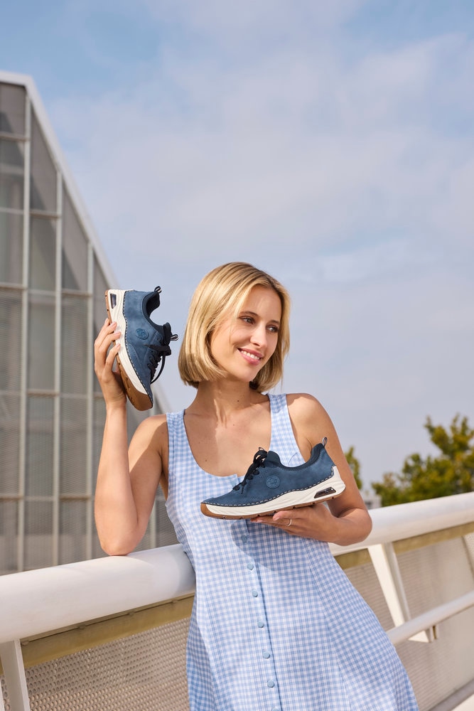 Rieker Slip-On Sneaker  Schlupfschuh, Freizeitsneaker, Halbschuh mit elastischem Einstieg