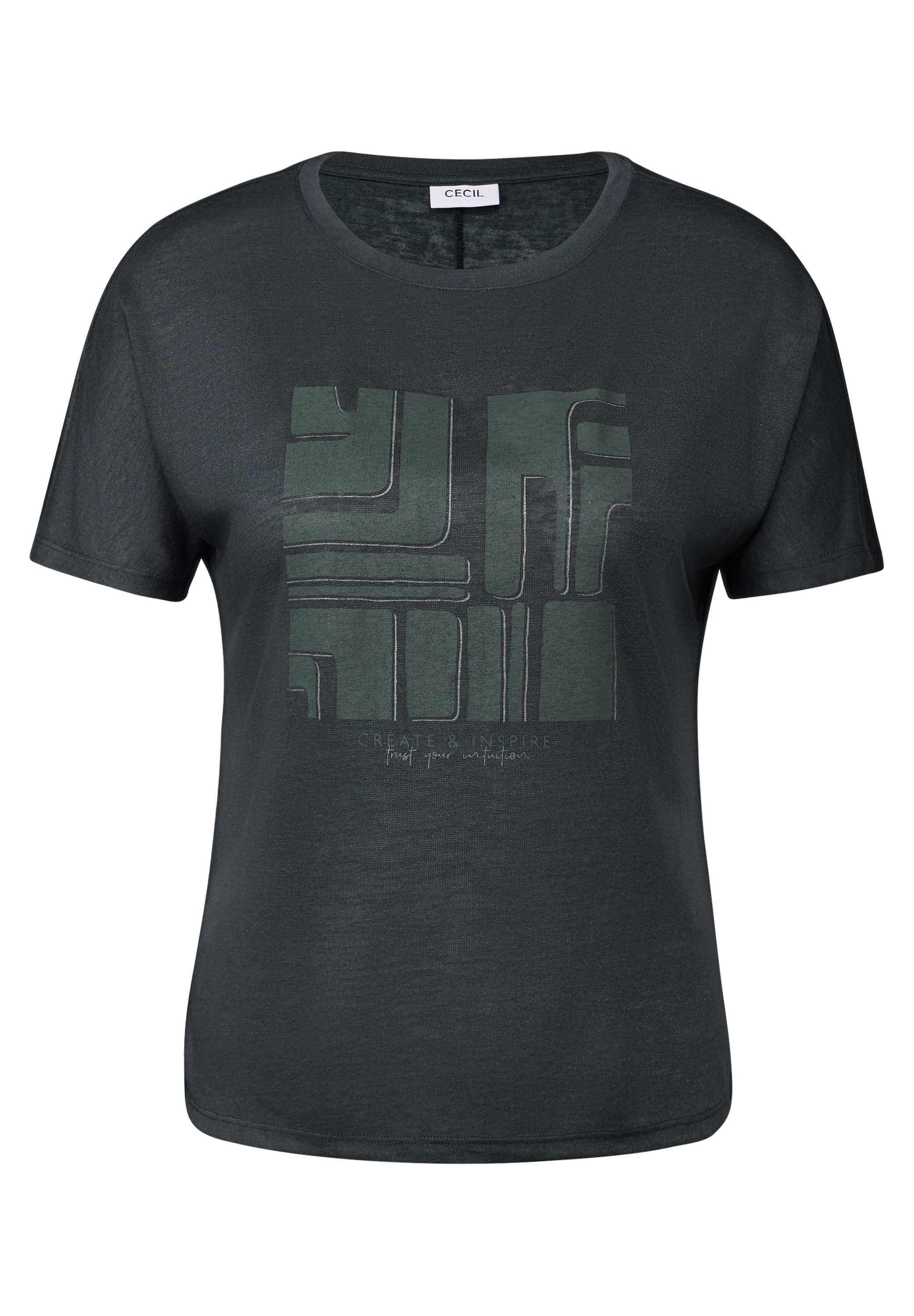 Cecil Print-Shirt, mit U-Boot-Ausschnitt
